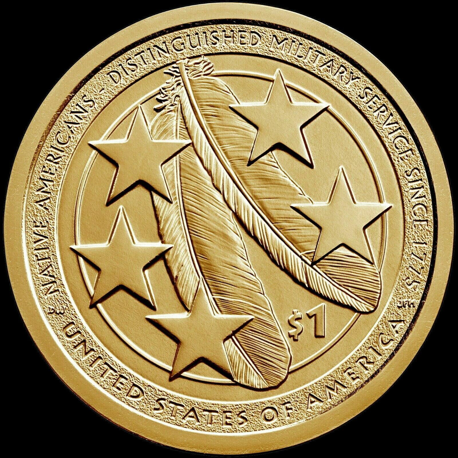 2021 P Sacagawea Native Americans in the Military Dollar US Coin "BU"!