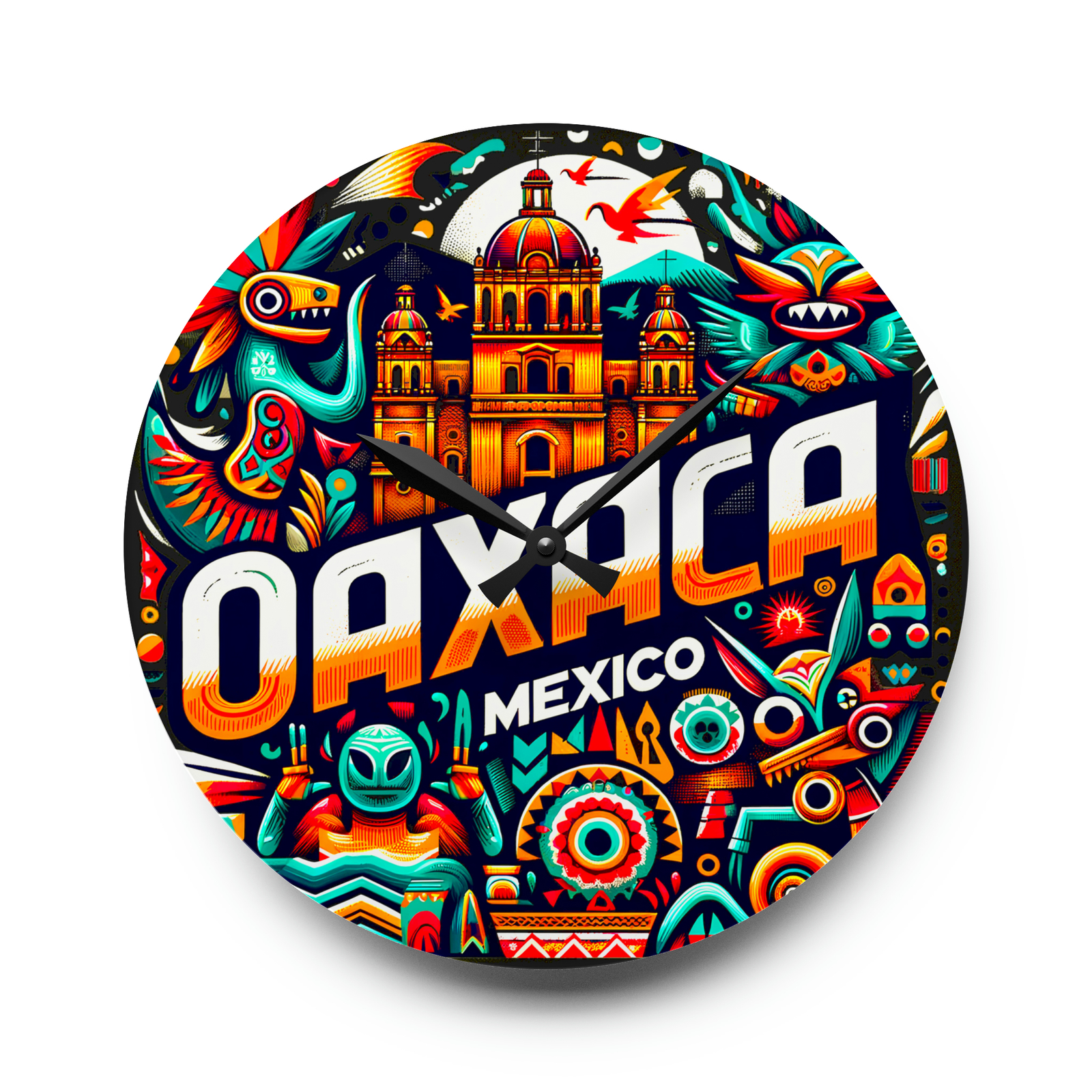 Oaxaca Mexico Wall Clock (Acrylic)