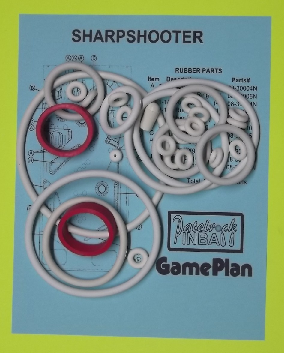 1979 Game Plan Sharpshooter Pinball Rubber Ring Kit