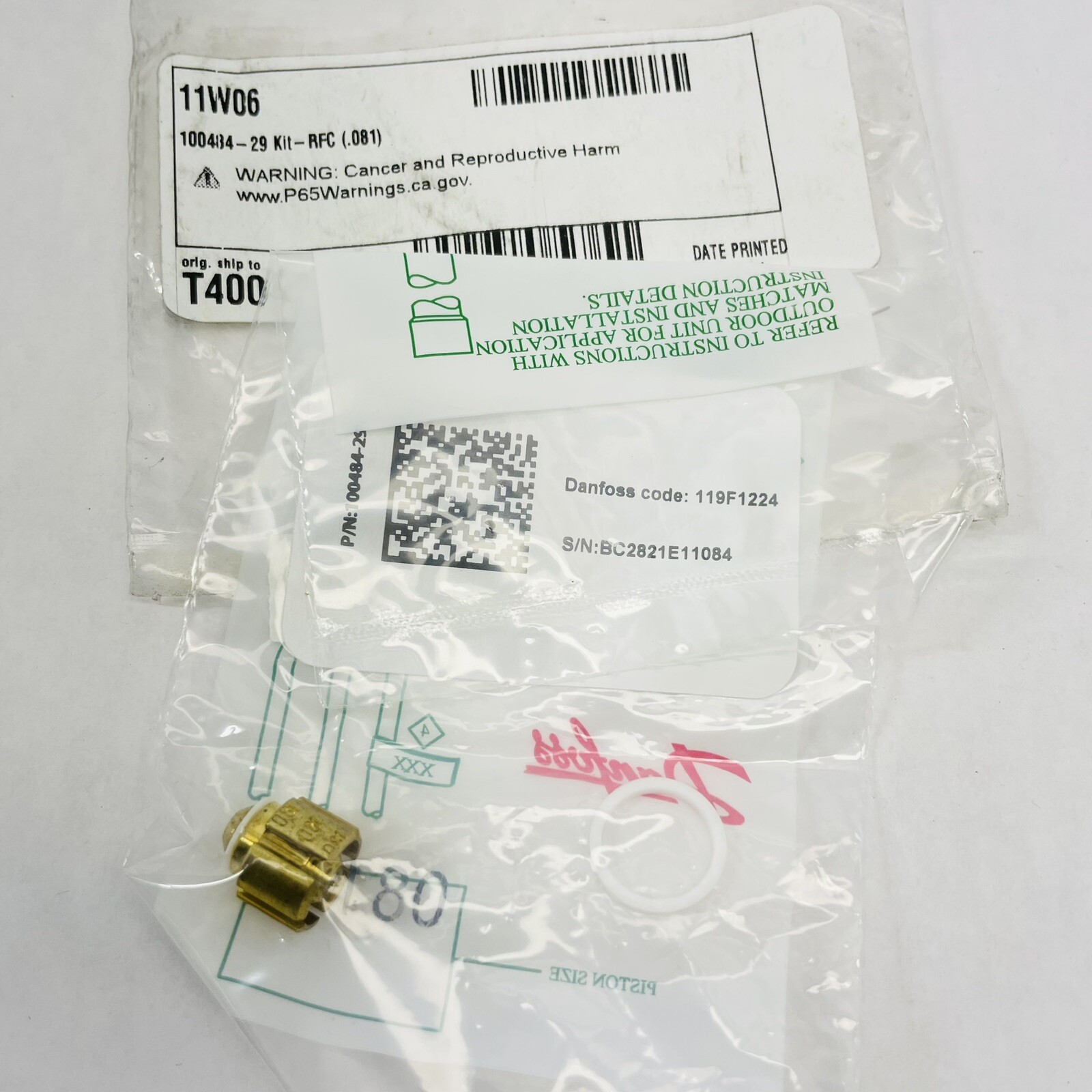 DANFOSS 11W06 PISTON KIT  100484-29 RFC.081
