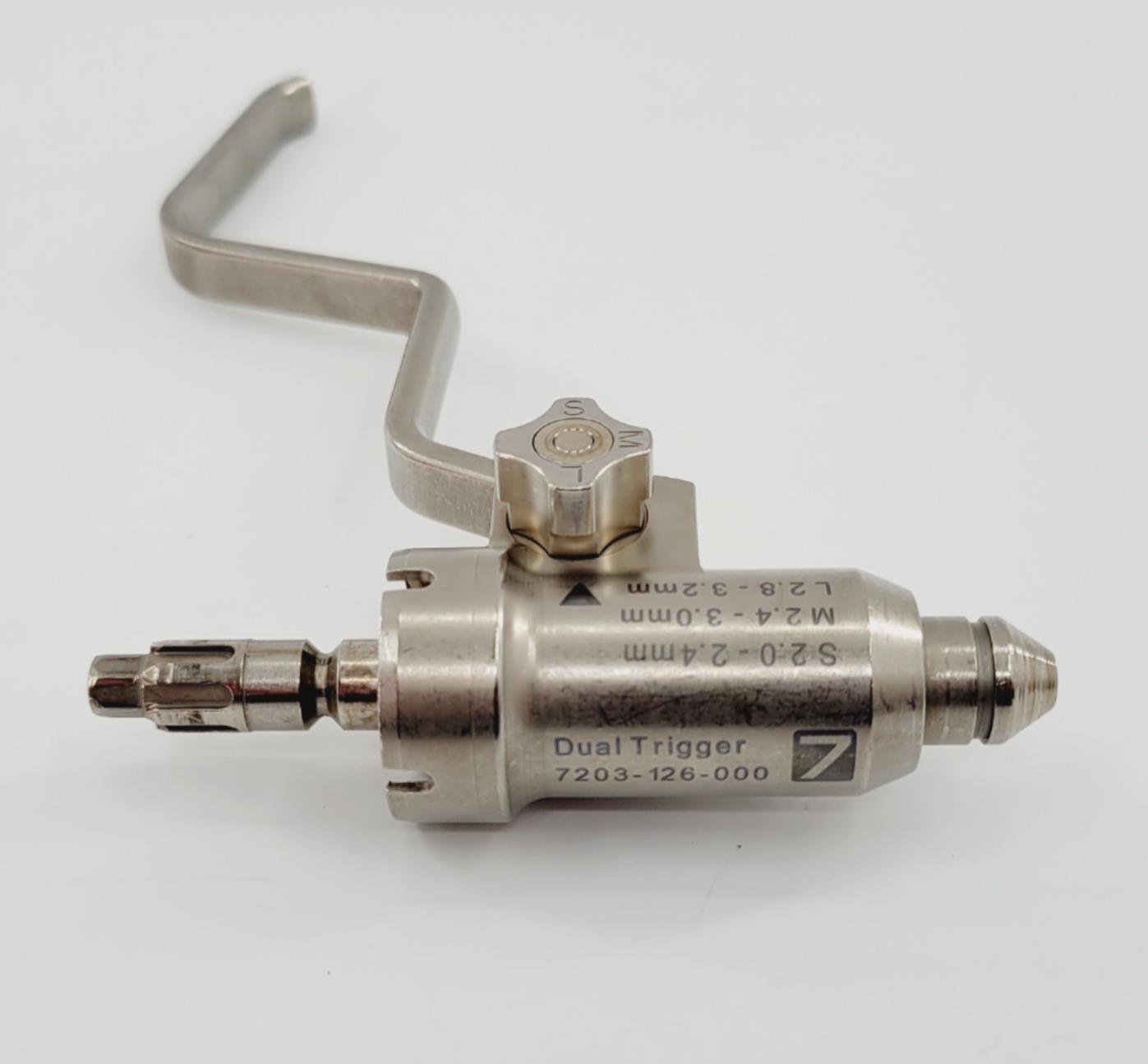 Stryker 7203-126-000 System 7 Dual Trigger Pin Collet Attachment 7"