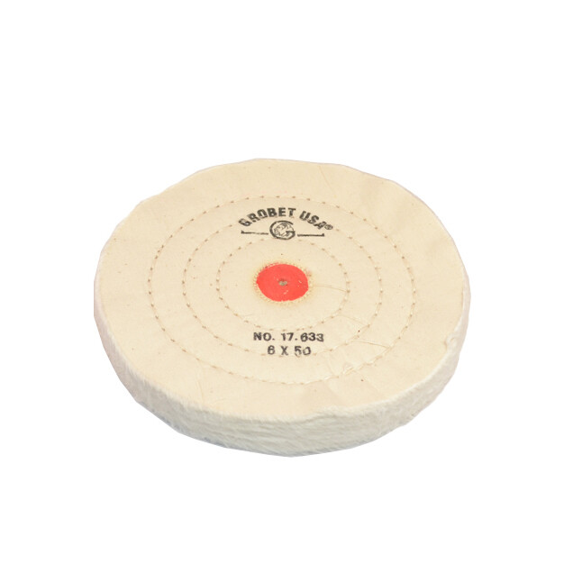 Finex Muslin Cotton Polishing Buff Jewelry Polish 6" x 50 ply Buffing Wheel