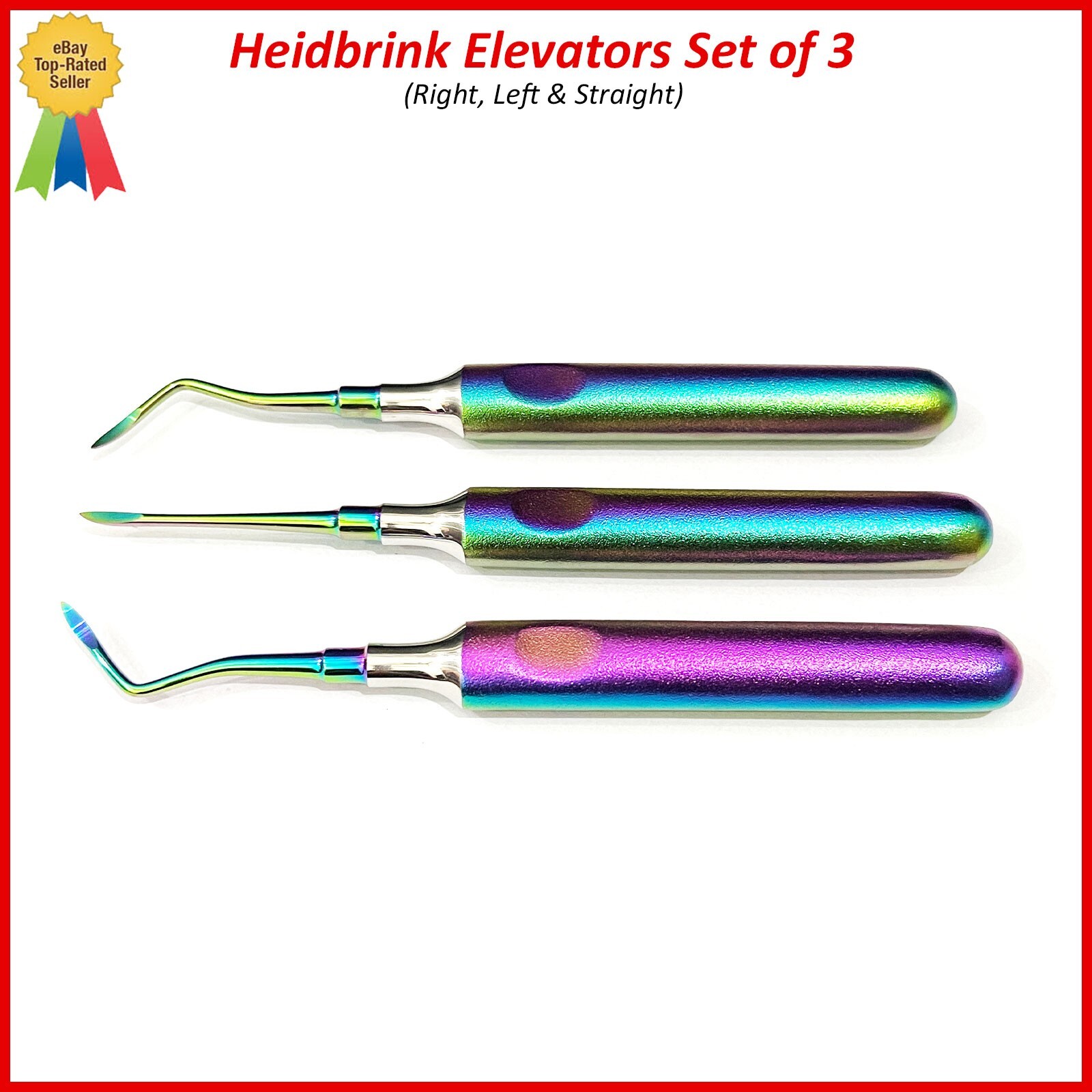 Dental Root Elevators Multi HEIDBRINK Oral Surgery Luxating Root Elevators 3 Pcs