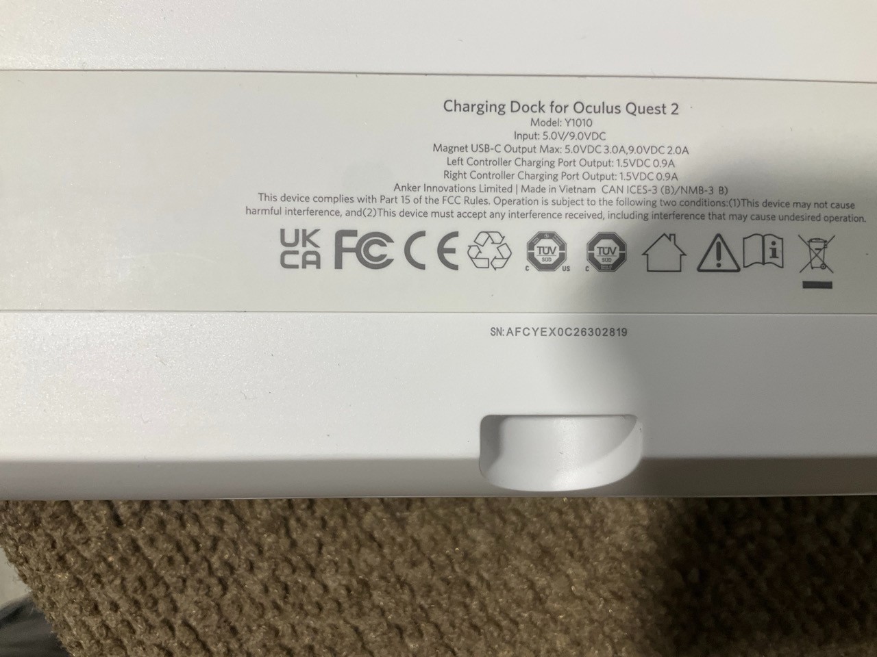 Anker Charging Dock Meta Oculus Quest 2 Y1010121-4 ✅ ❤️️ ✅ ❤️ OPEN BOX