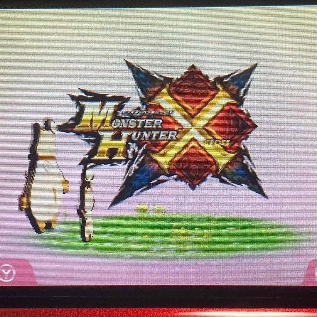 Nintendo 3DS Red Console & Monster Hunter 5 Game software NTSC-J Tested