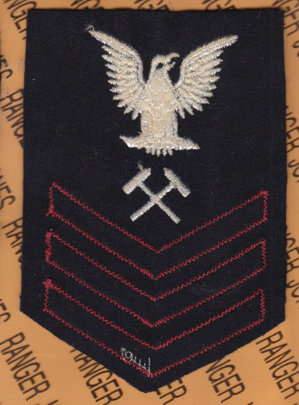 USN US Navy E-6 Metalsmith PO-1st Class Rate ~5.75" patch N53