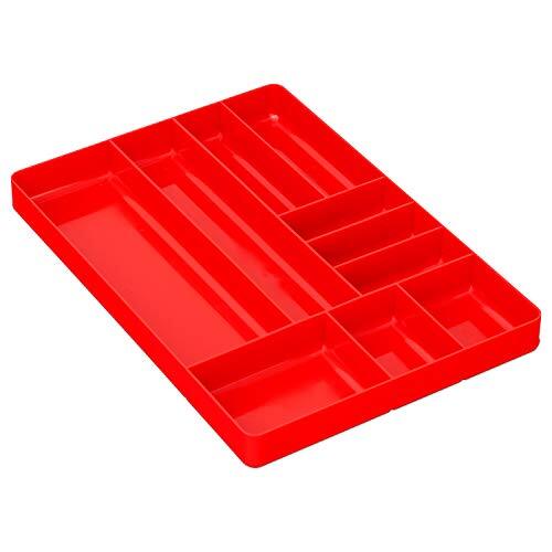 Ernst 5010 11 x 16" 10 Compartment Tool Organizer Tray - Red