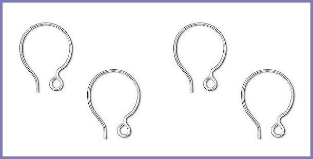 12 STERLING SILVER Filled FRENCH HOOPS with open loop Ear Wires 18 gauge 18ga