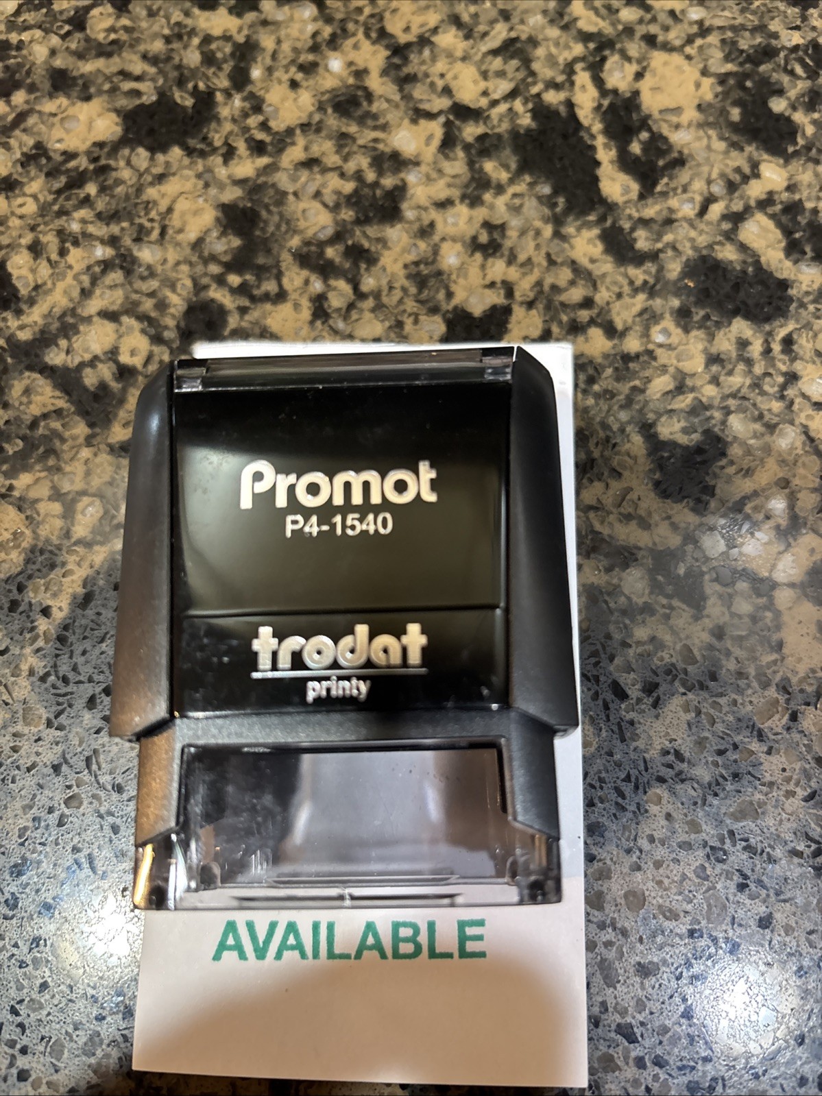 Promot Scanned Self Inking Rubber Stamp - Refillable Stamper -...