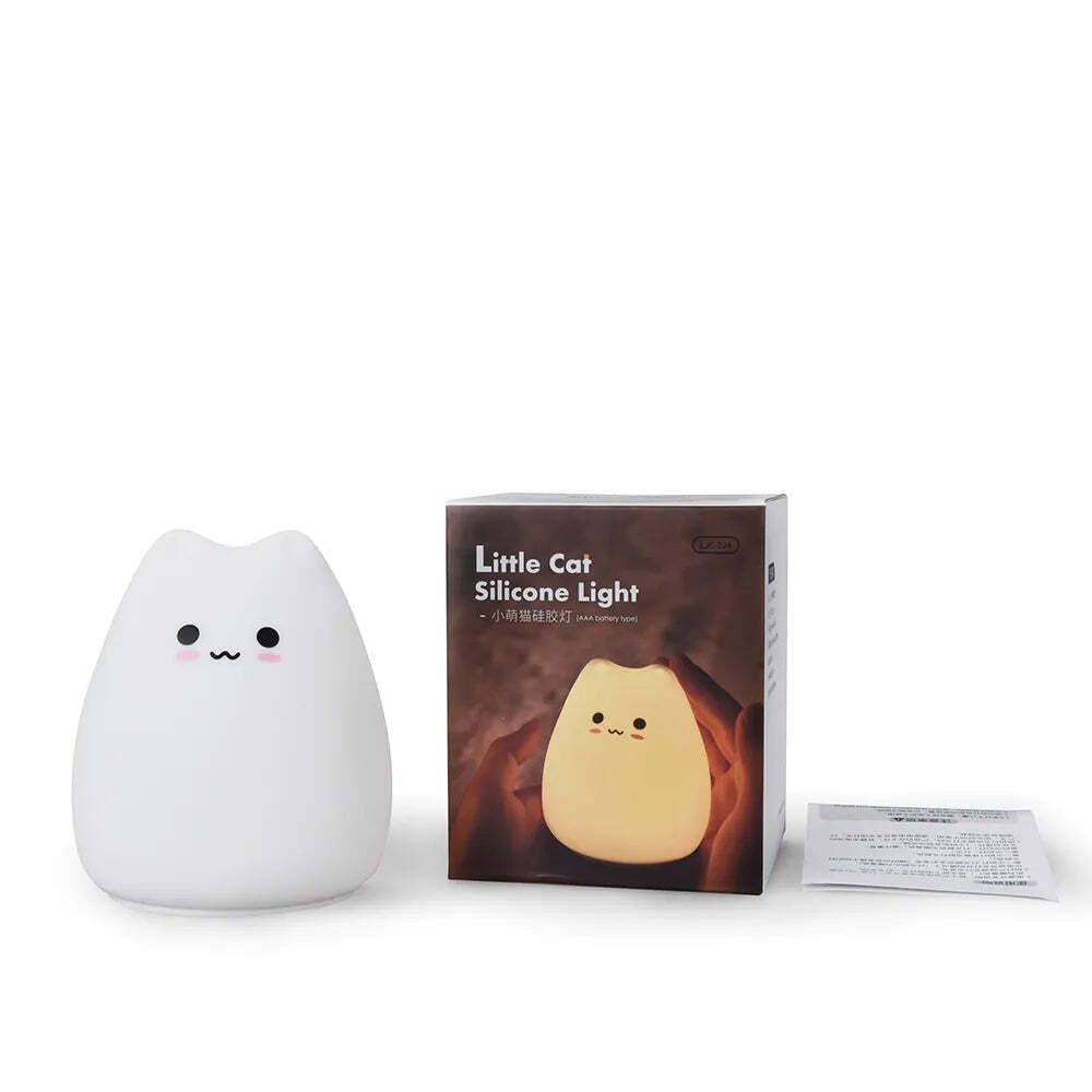 LED Silicone Kitten Night Light