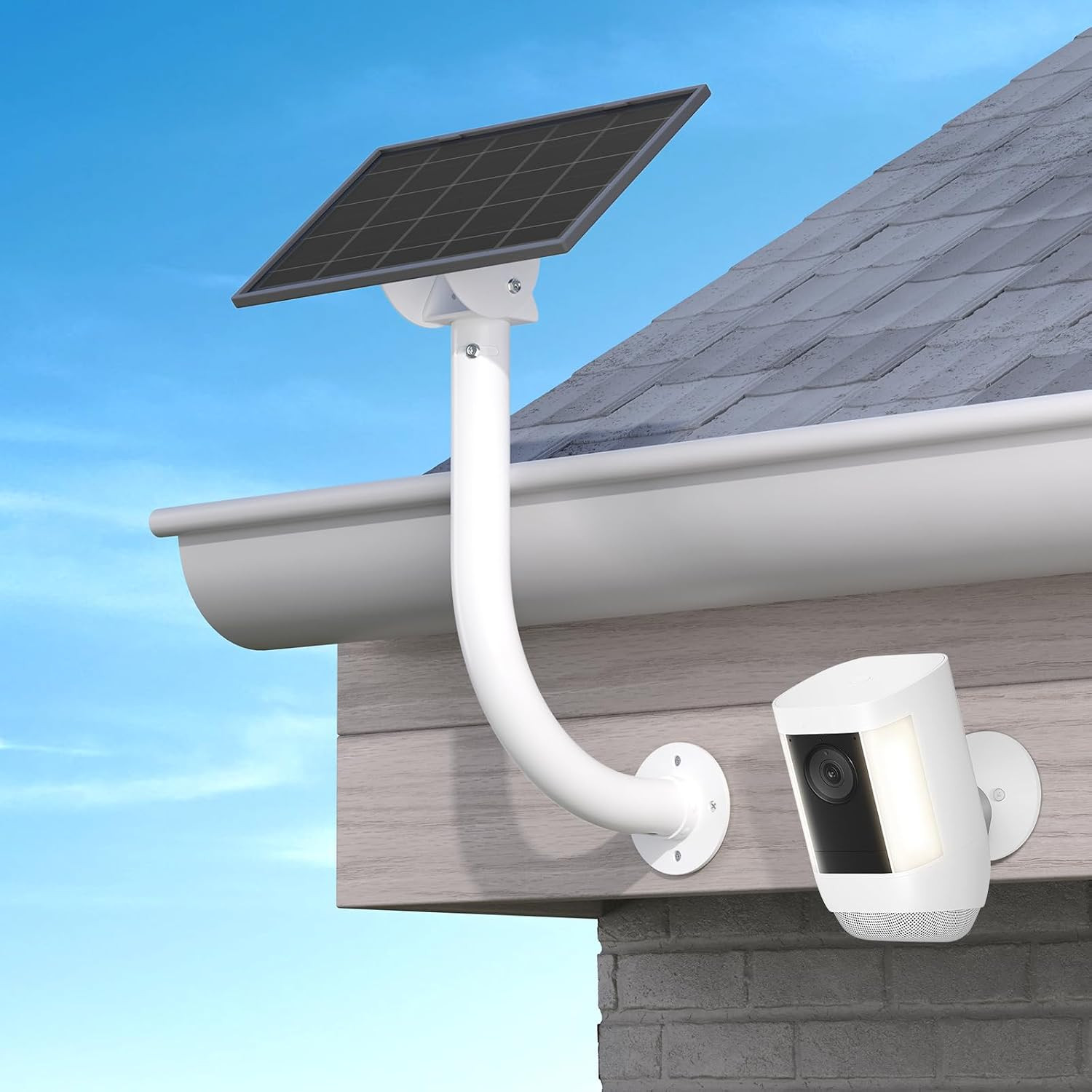 Universal 2 Pack Solar Panel Wall Mount Bracket - 30Cm L-Shape Mount with Adjust