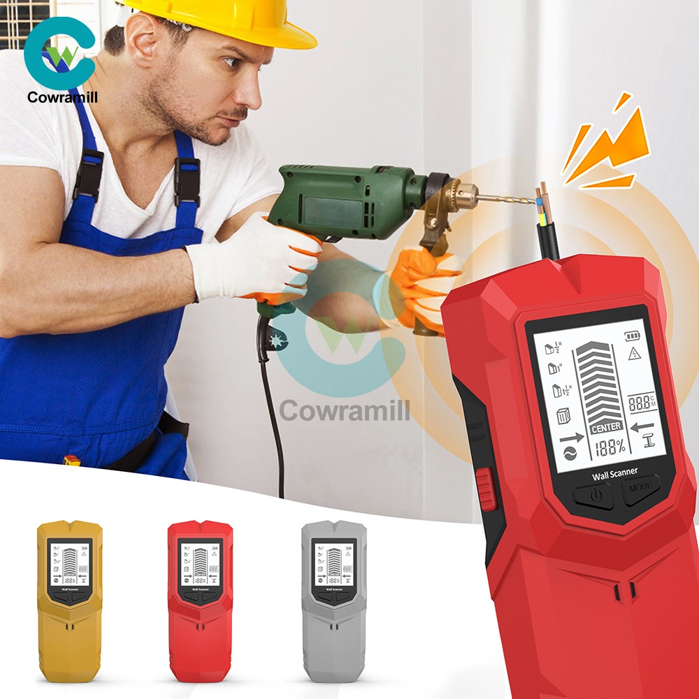 HW-910 6-in-1 Stud Finder Wall Scanner LCD Handheld Wall Detector Metal Detector