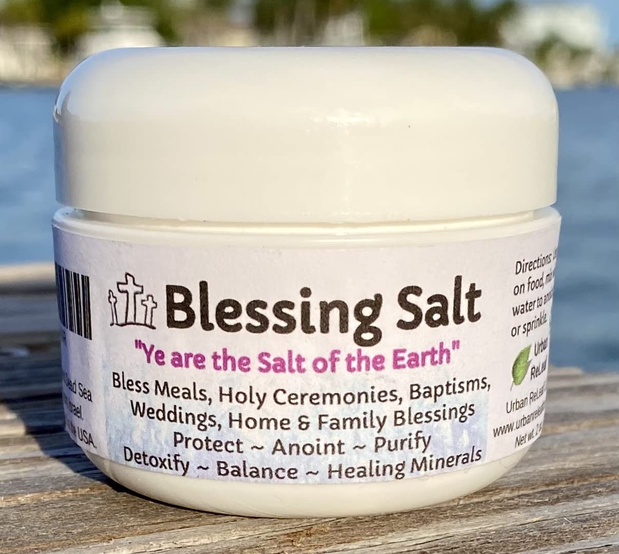Urban ReLeaf BLESSING SALT! Blessed Dead Sea Salt 2 Ounce (Pack of 1), White