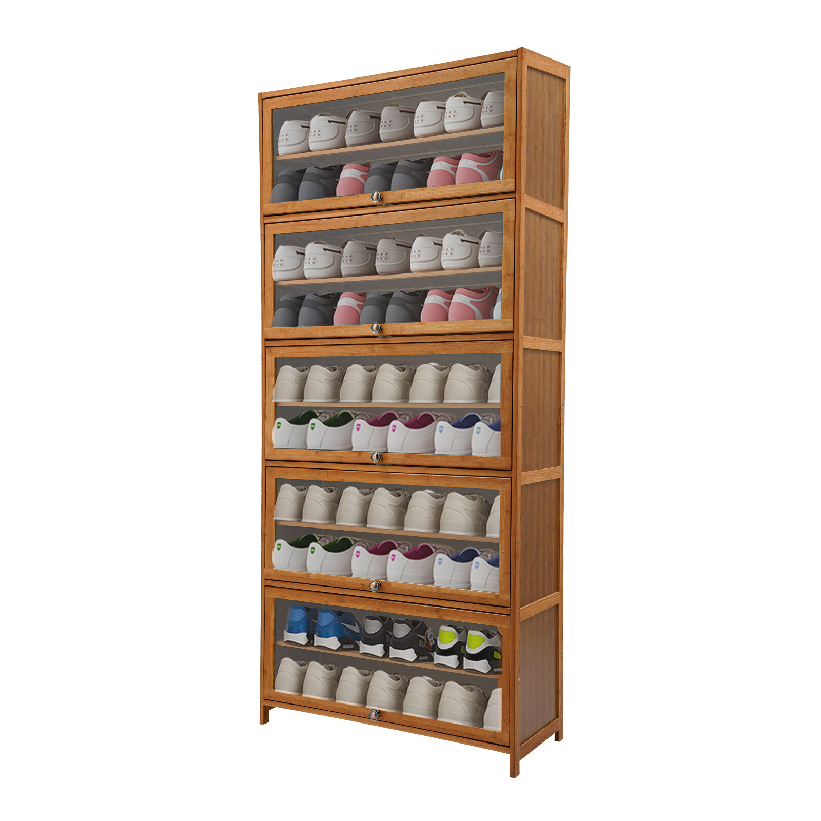 11-Tier 67" Tall Shoe Storage Cabinet Sneaker Organizer Rack for Home Entryway