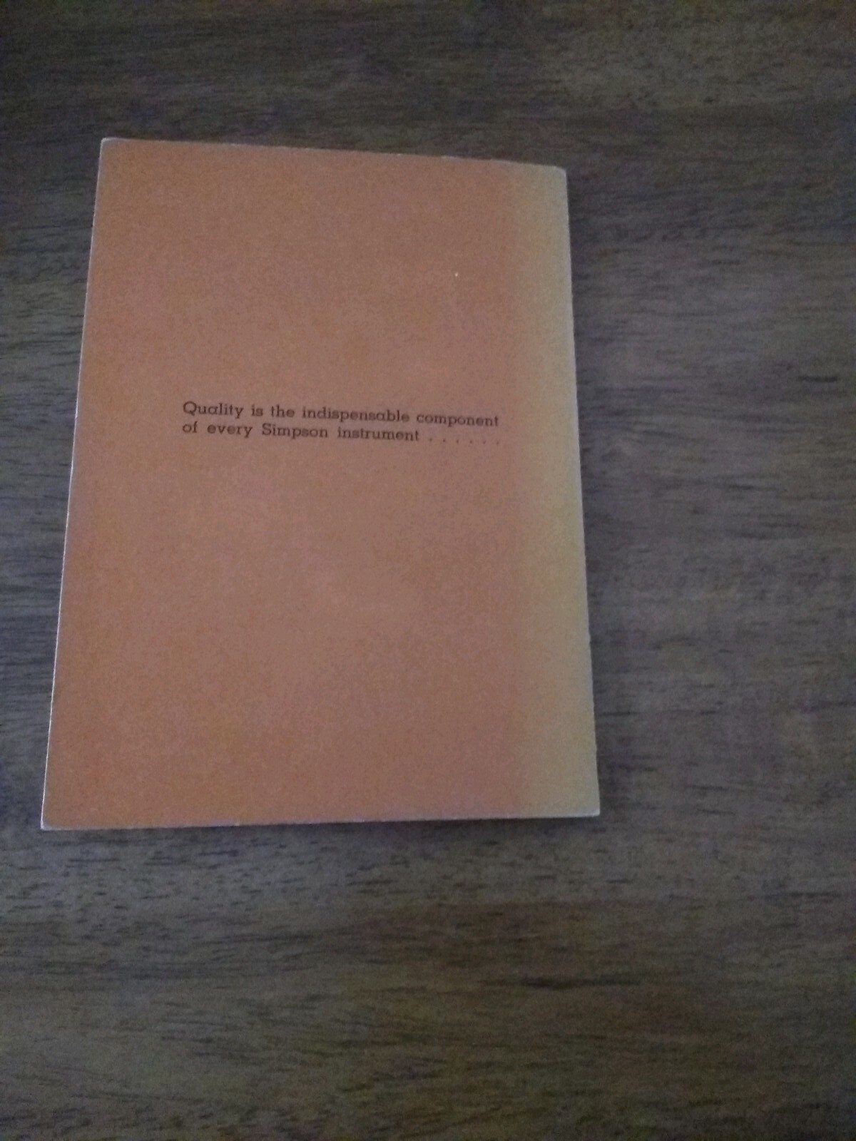 Simpson Operator's Manual Model 7020 High Frequency Scaler