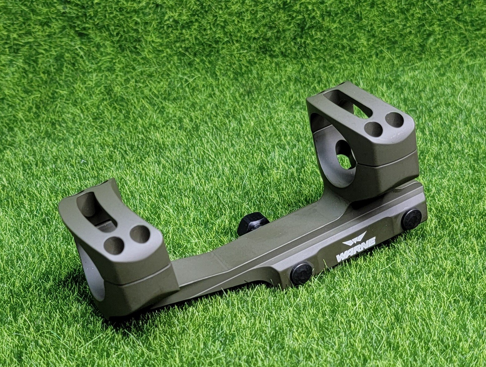 Warne Extended Skeletonized 30mm Mil-Spec Scope Mount, OD Green - XSKEL30OD
