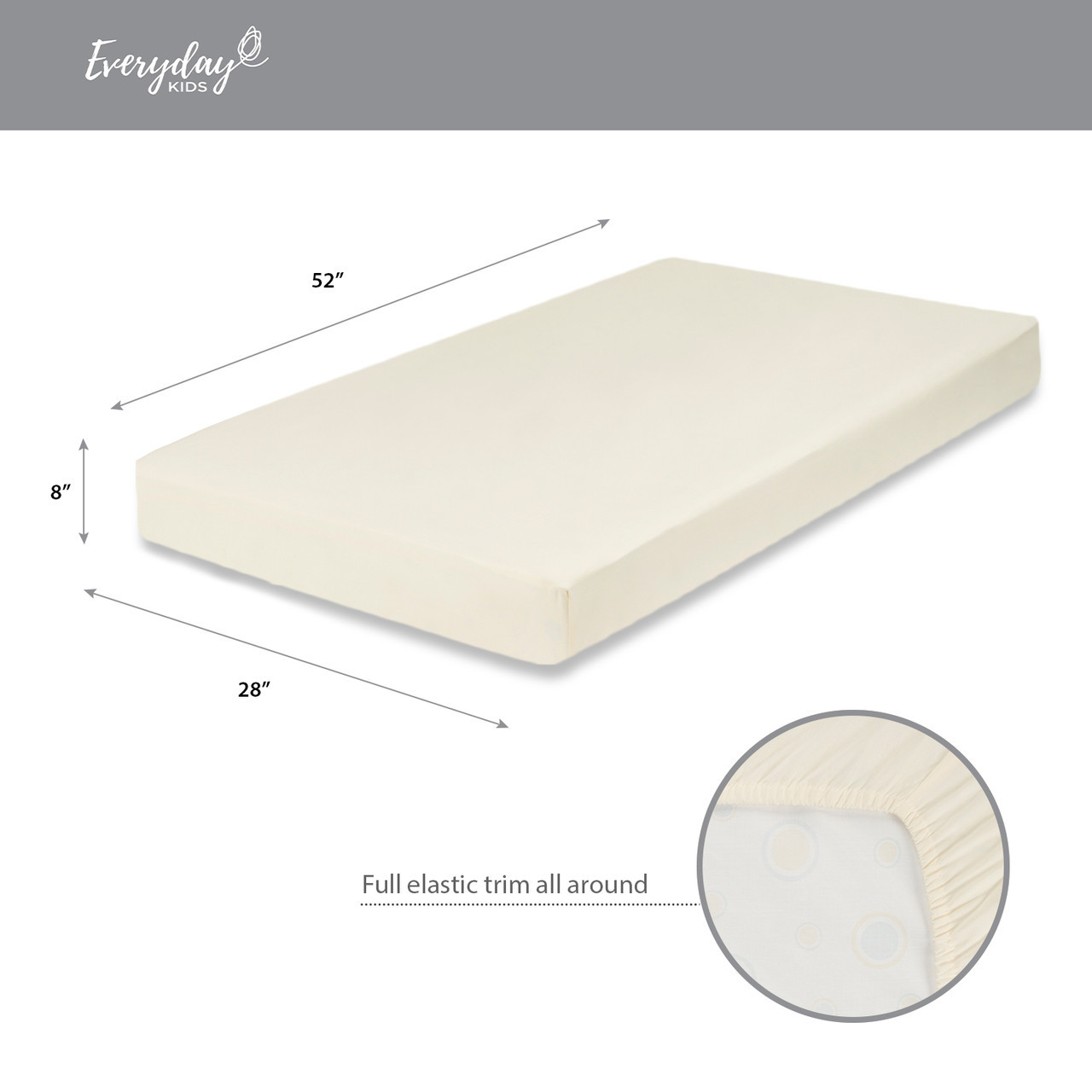 Everyday Kids Fitted Crib Sheet - Beige