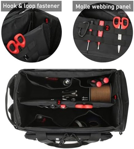 15-Inch Tool Bag Multi-purpose Tool Organizer Bag For Men with Shoulder Strap...