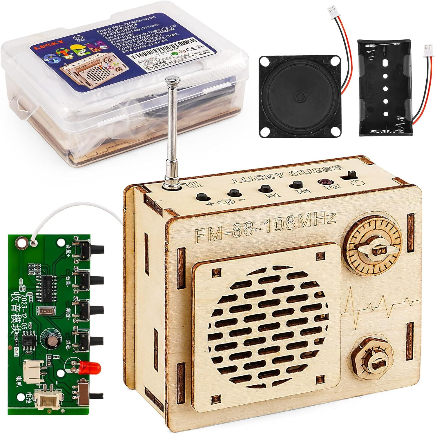 STEM Projects for Kids & Adults, FM 88-108 Mhz Radio Toy Set, DIY Science Experi
