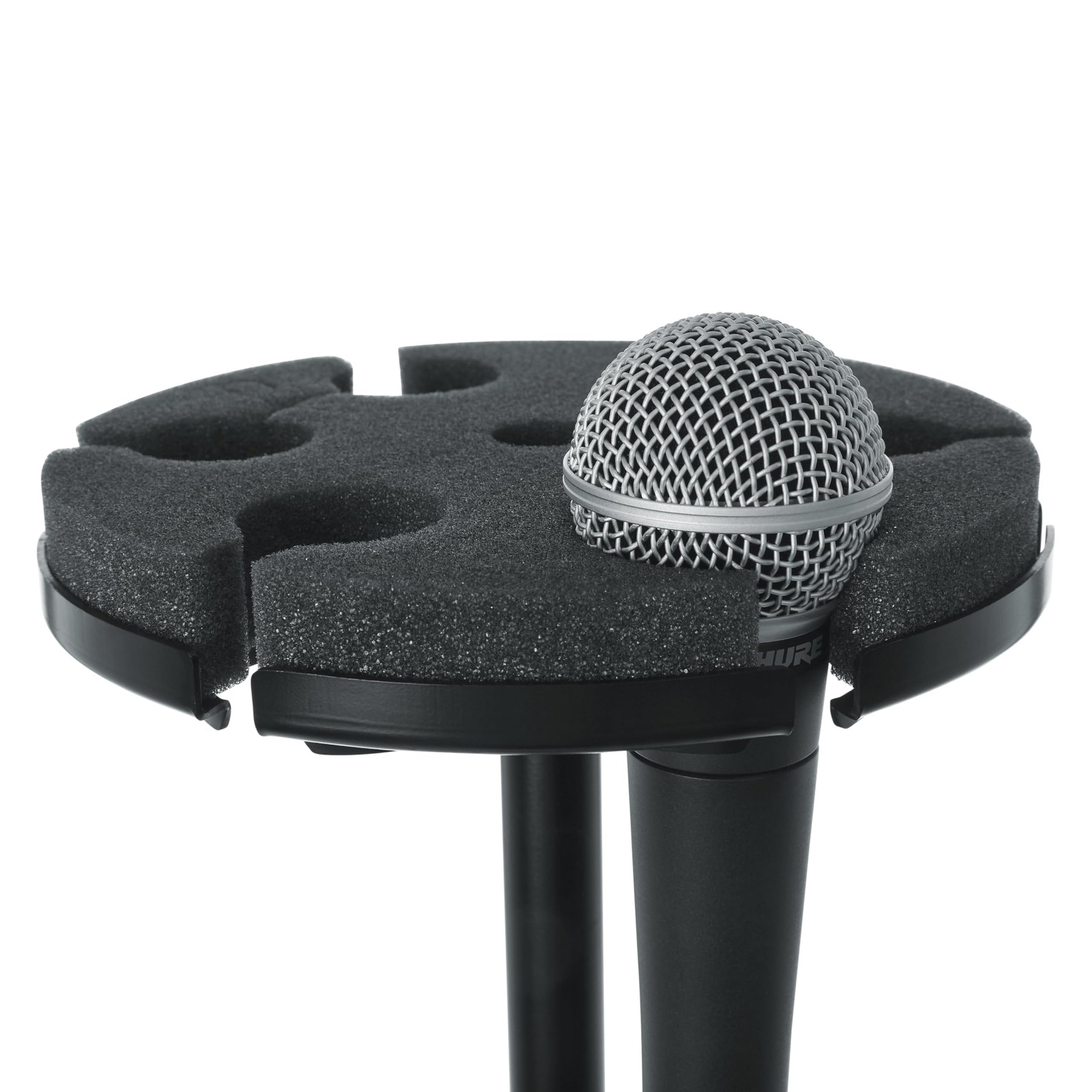 Microphone Stand Adapter Tray Holds 6 Wired Wireless Mics GFWMIC6TRAY
