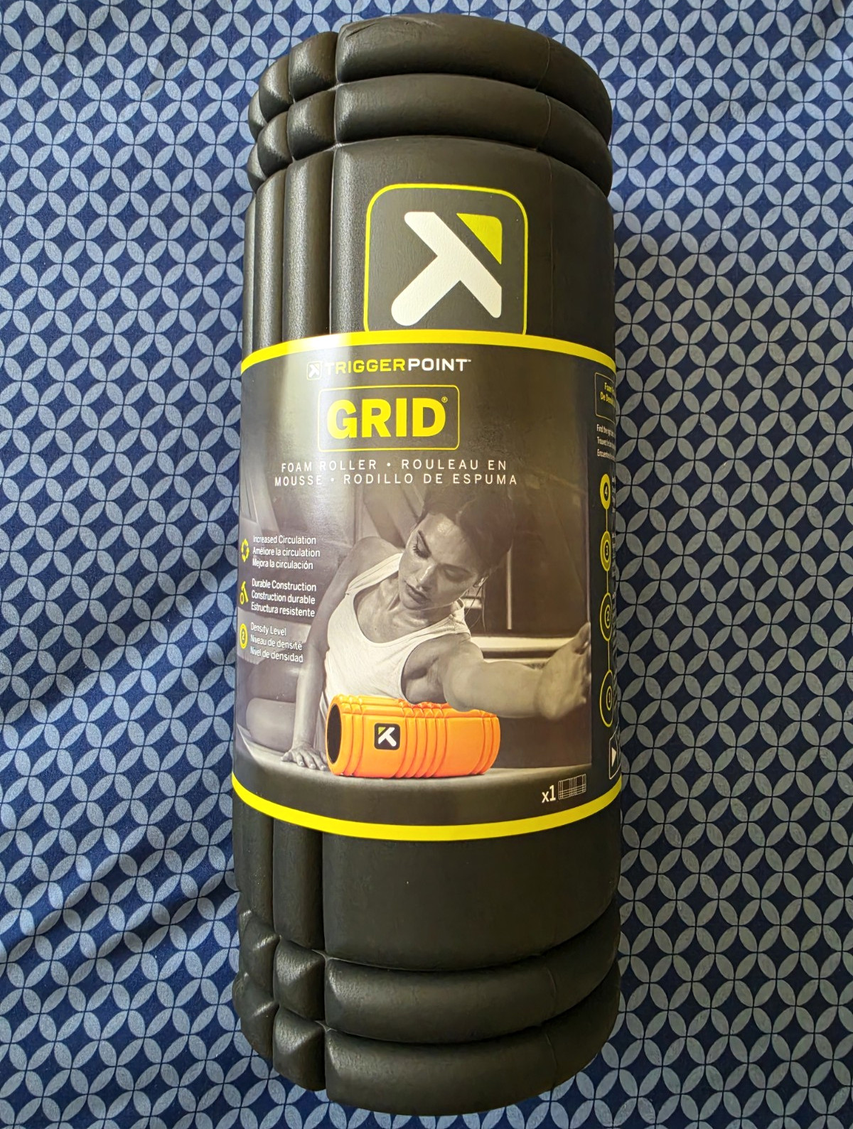 TriggerPoint GRID Foam Roller 13in Black EVA Foam Hollow Design MPN 00201