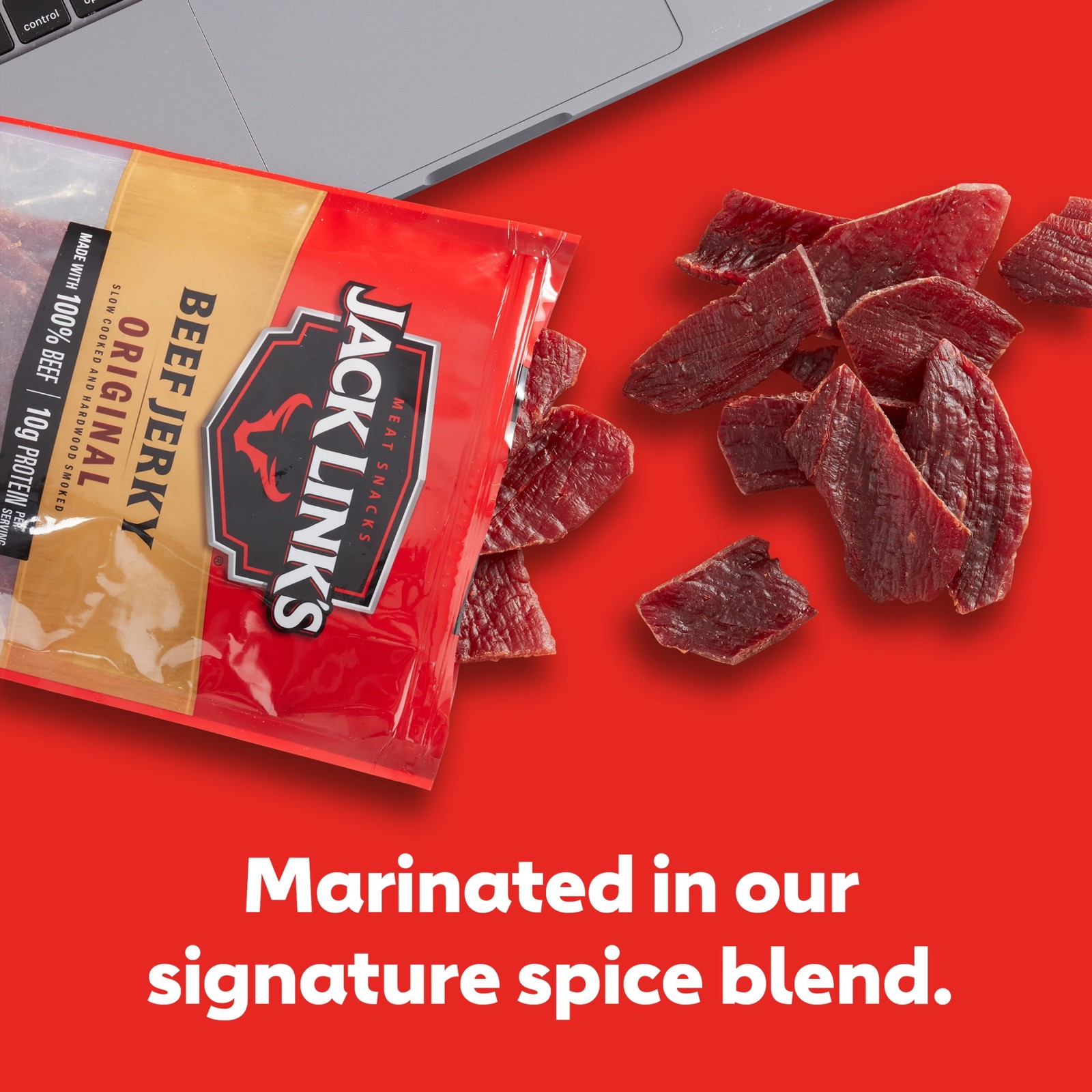 Jack Link’s Beef Jerky 100% Beef Original 2.85 oz 10g of Protein Per Serving