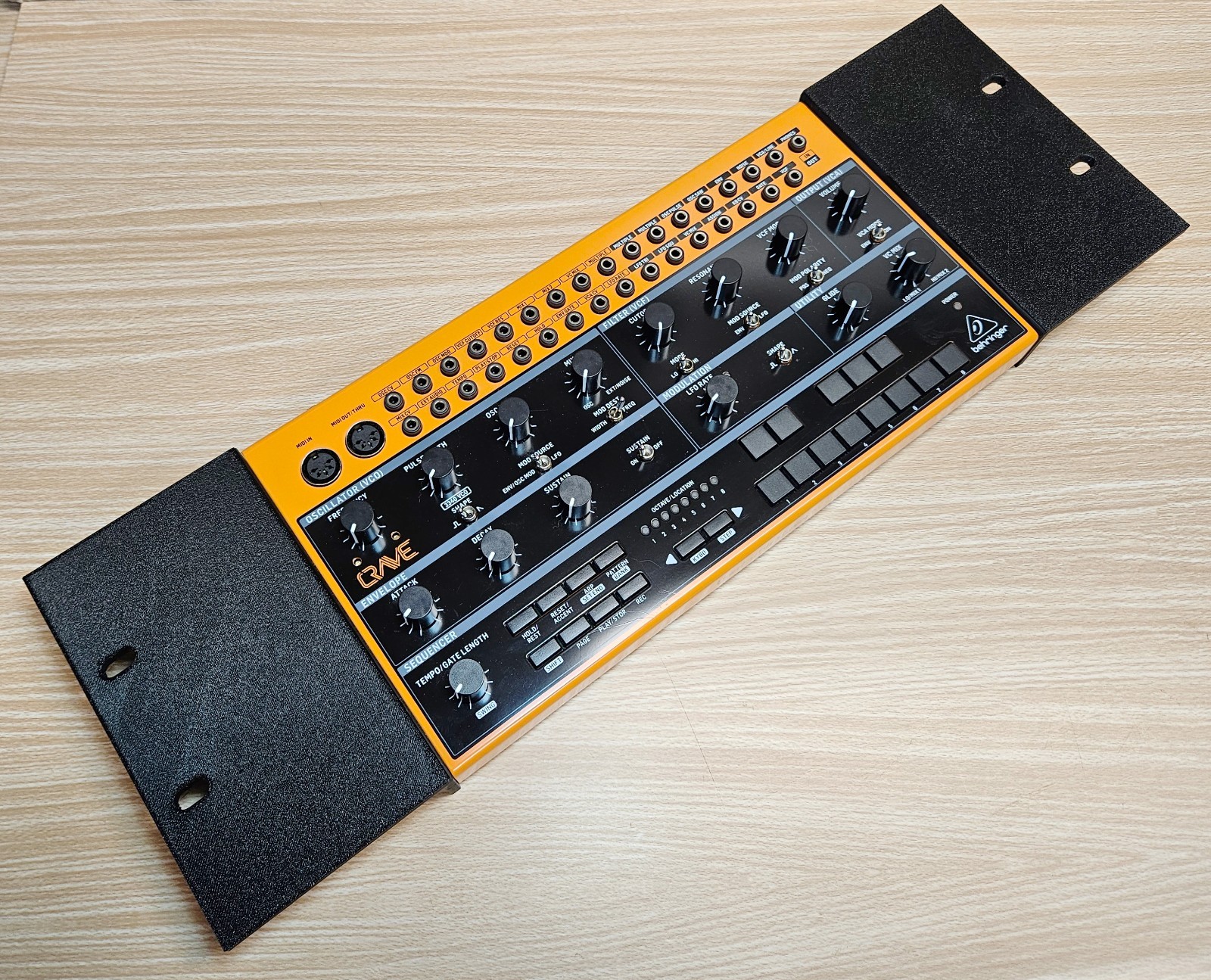 Mounting Ears For 19" Studio Rack Fits Behringer Crave Edge Grind Spice Synth