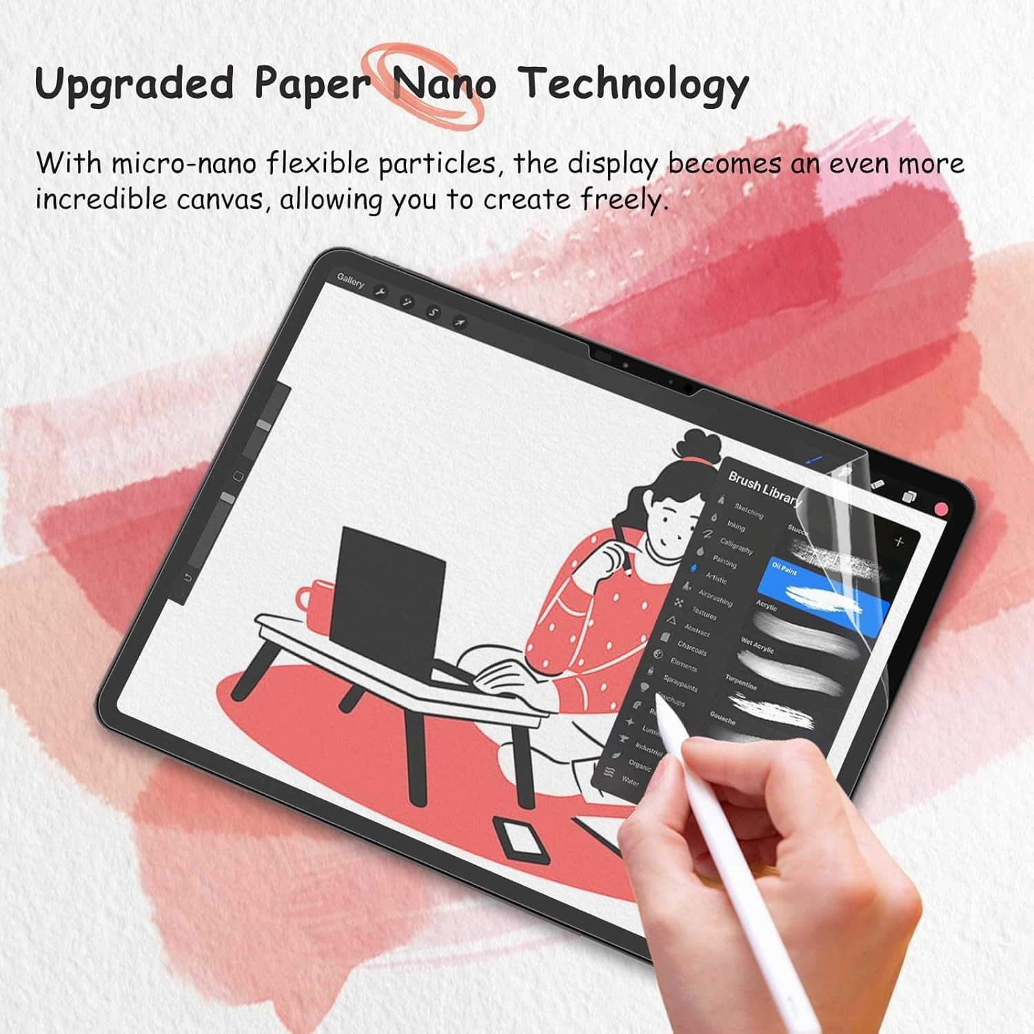 bersem 2-Pack Paperfeel Screen Protector for iPad A16 11th/10th Transparent