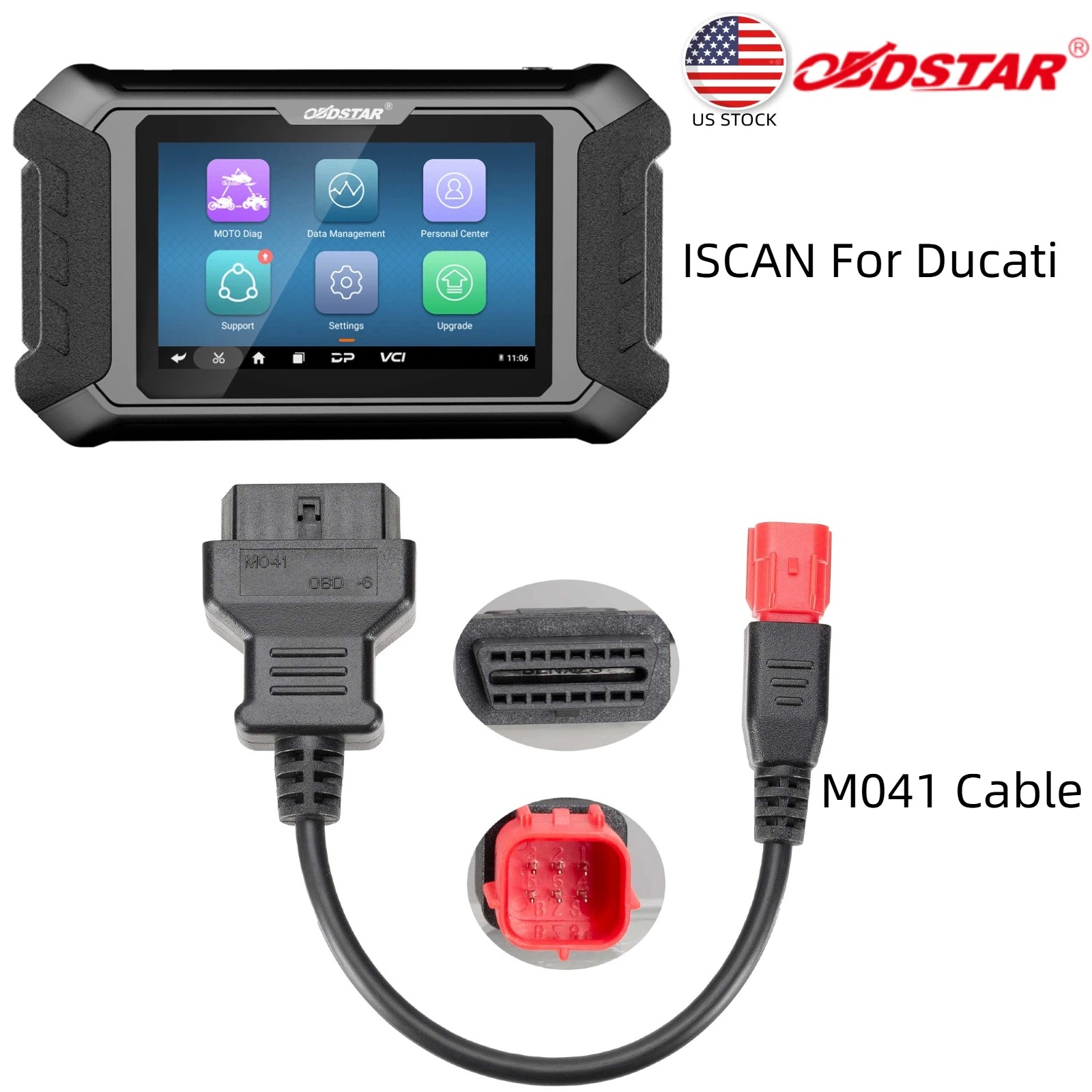 OBDSTAR ISCAN For DUCATI Motorcycle Diagnostic Scanner&Pro/garm/mer + M041 Cable