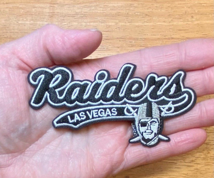 Las Vegas Raiders Embroidered Iron on Patch, NFL Applique