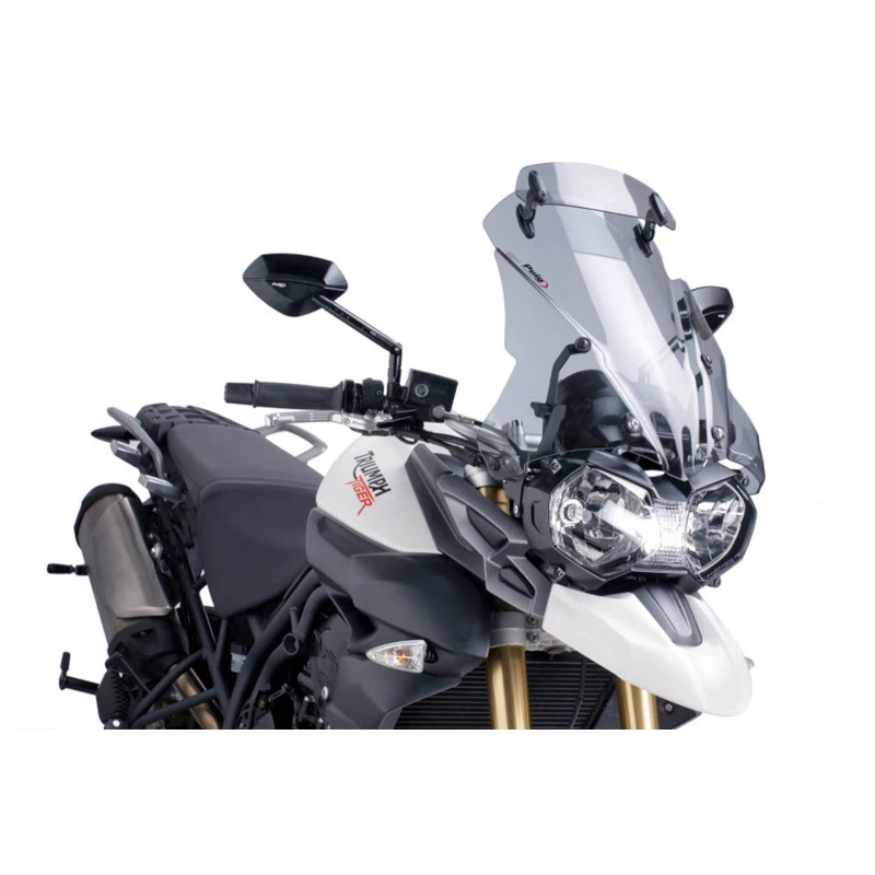 PUIG TOURING SCREEN - VISOR FIT ON TRIUMPH TIGER 800/XC 11-14 CLEAR SMOKE