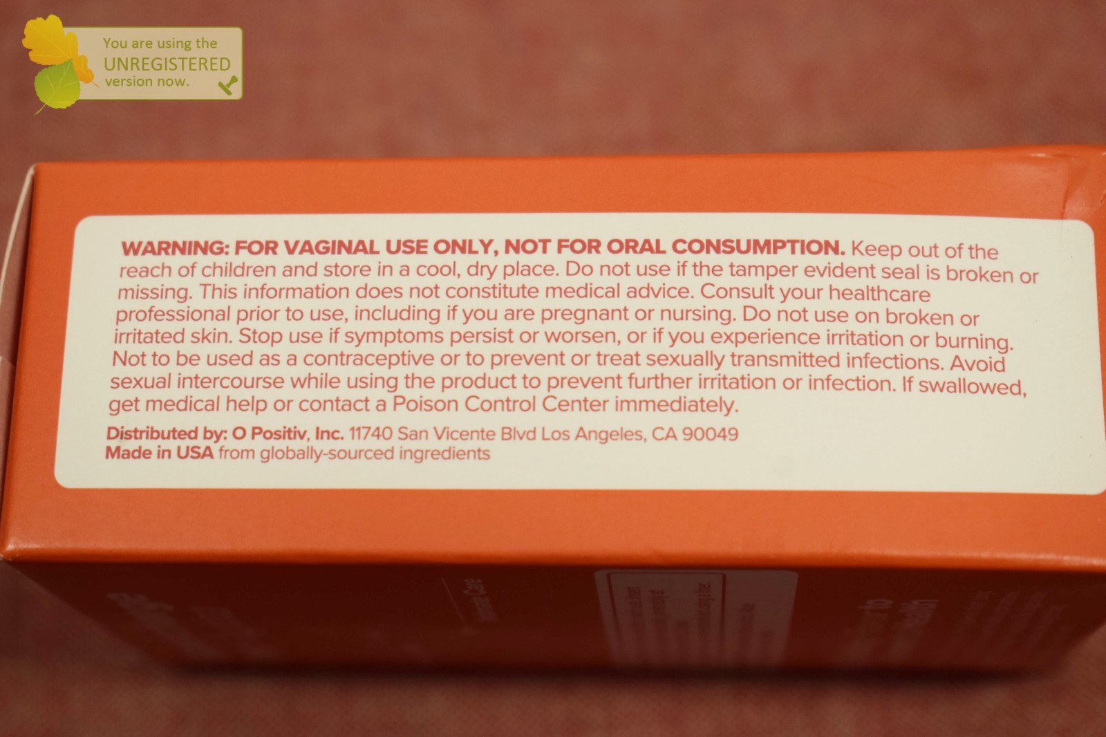 O Positiv URO Boric Acid Suppository 12ct