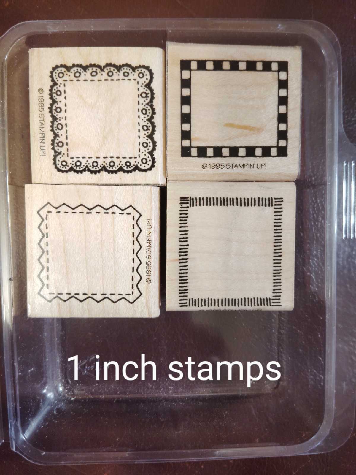 Arts & Crafts Wooden Stamps (2 new, 2 used) Rubber pads Mini Frames