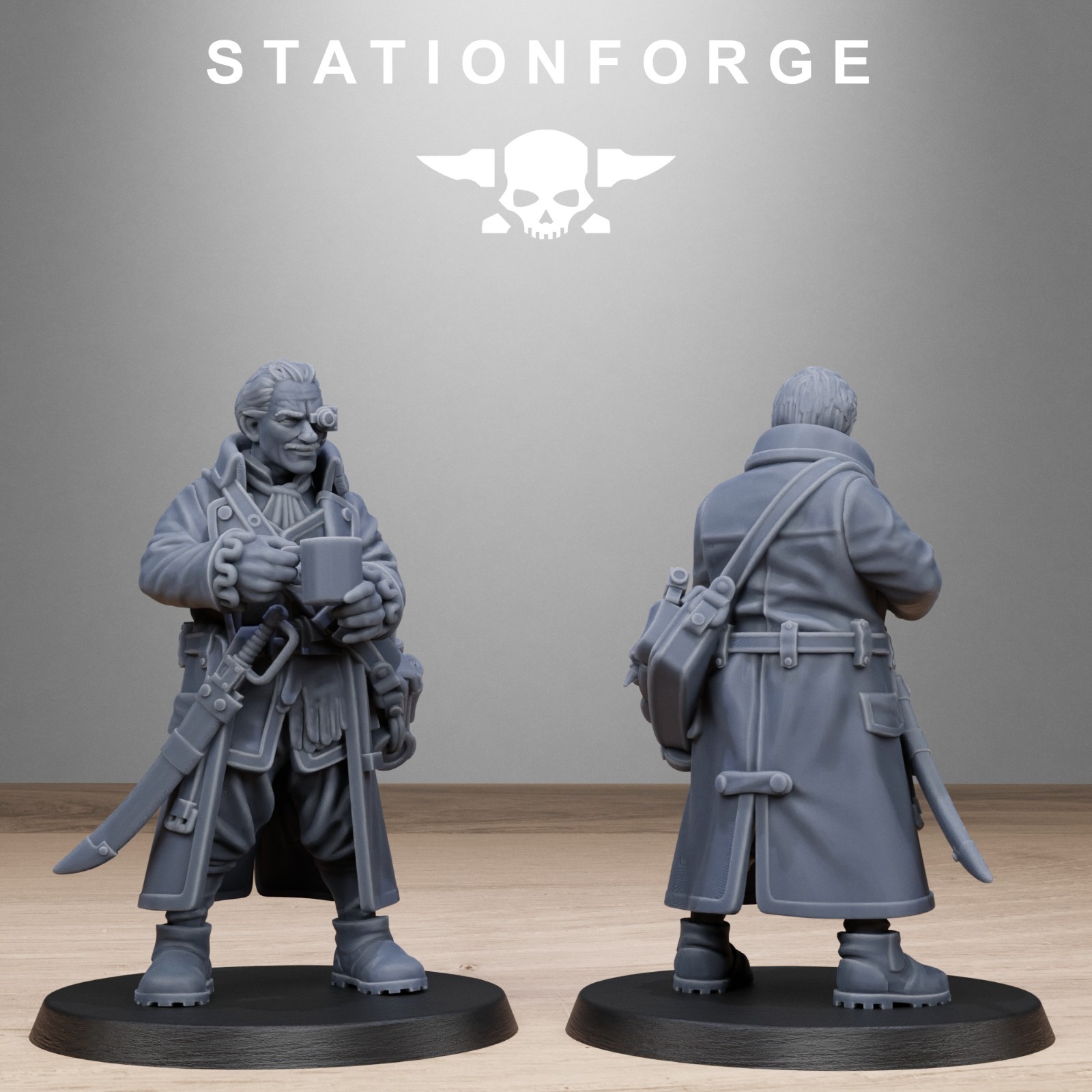 GrimCorp Scrap operatives from Station Forge 32mm.