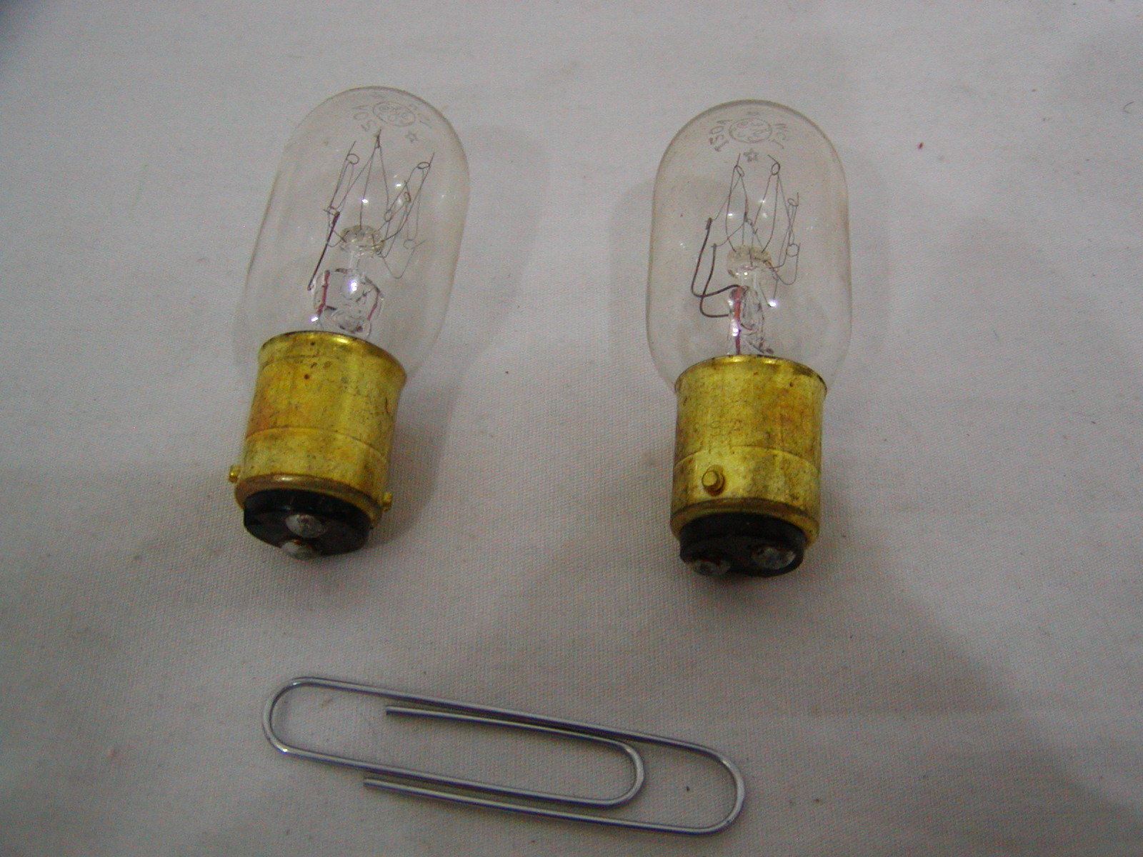 (2) NEW 15T7DC Lamp Bulb Dual Contact 120 volt 15w T7 Appliance