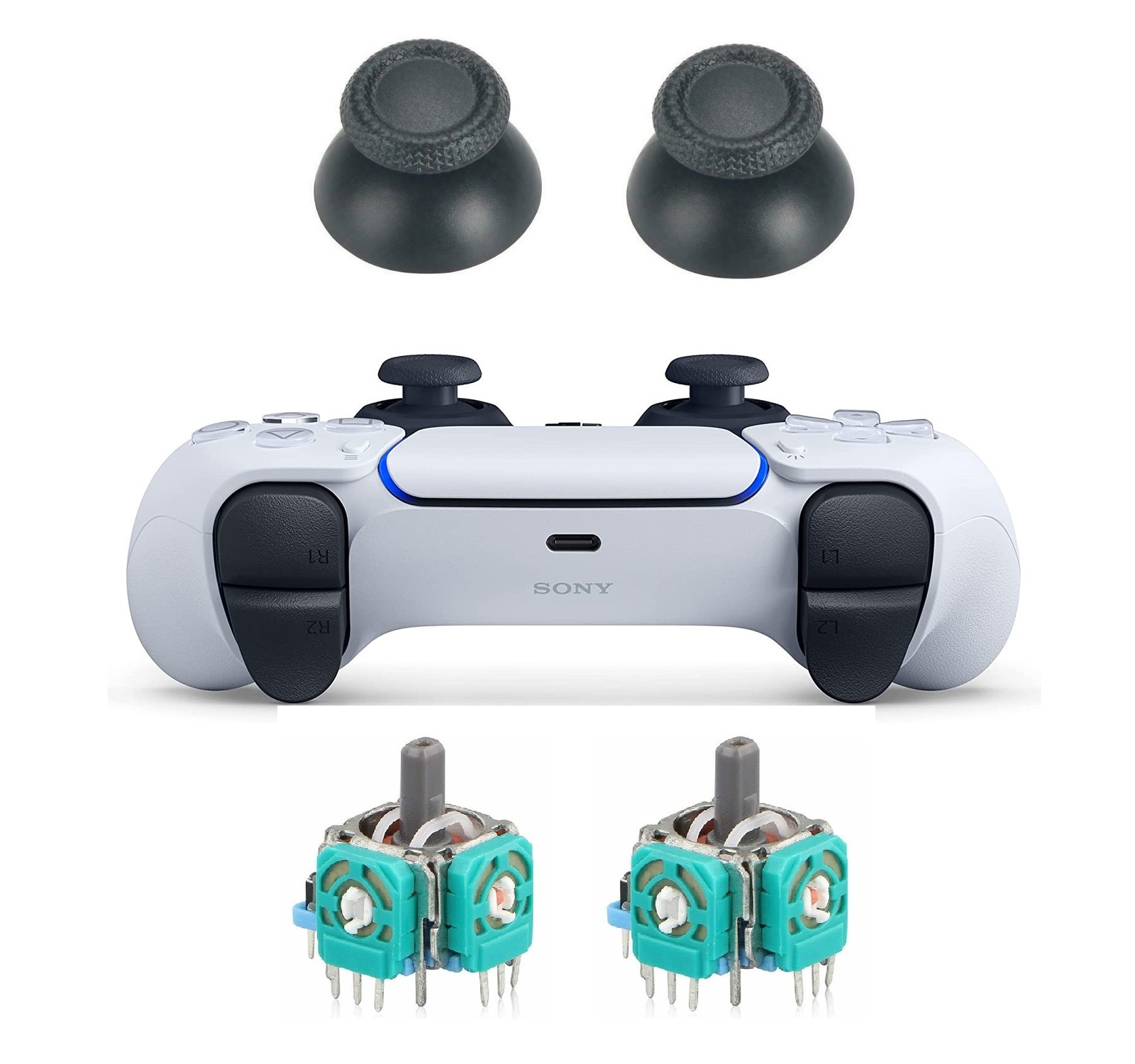 Sony PlayStation 5 PS5 2pcs Analog Potentiometer Joystick Grip  Black CFI-ZCT1W