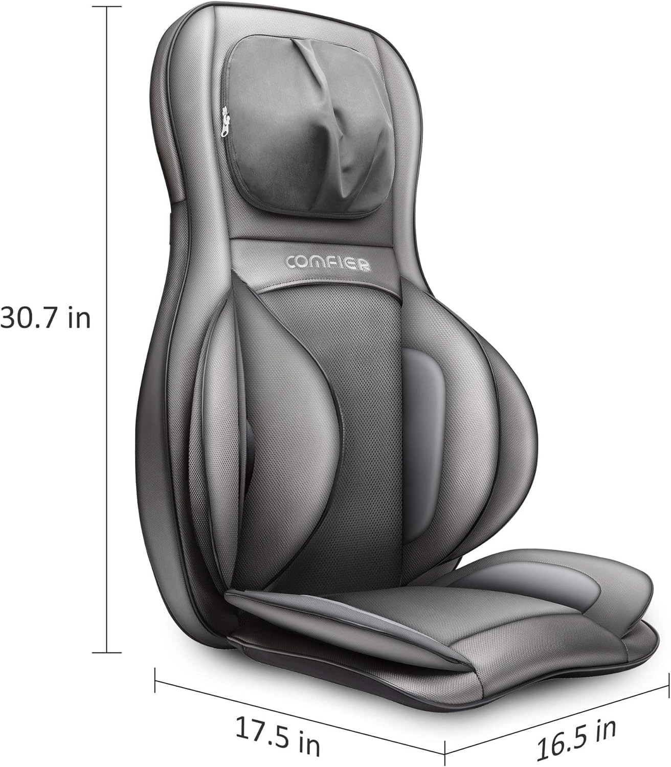 COMFIER Massager Chair with Heat, Shiatsu Neck Back Massager Portable with
