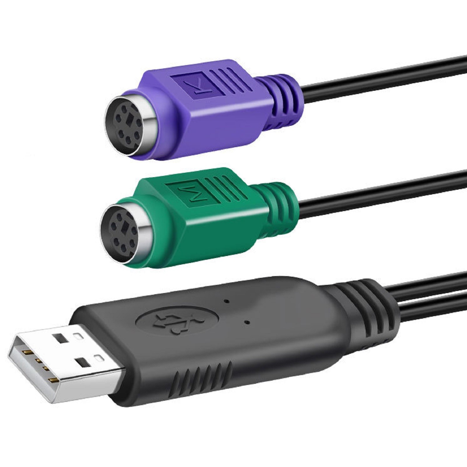 USB M to PS2 F Active Converter Connector Cable Adapter For Mouse Keyboard