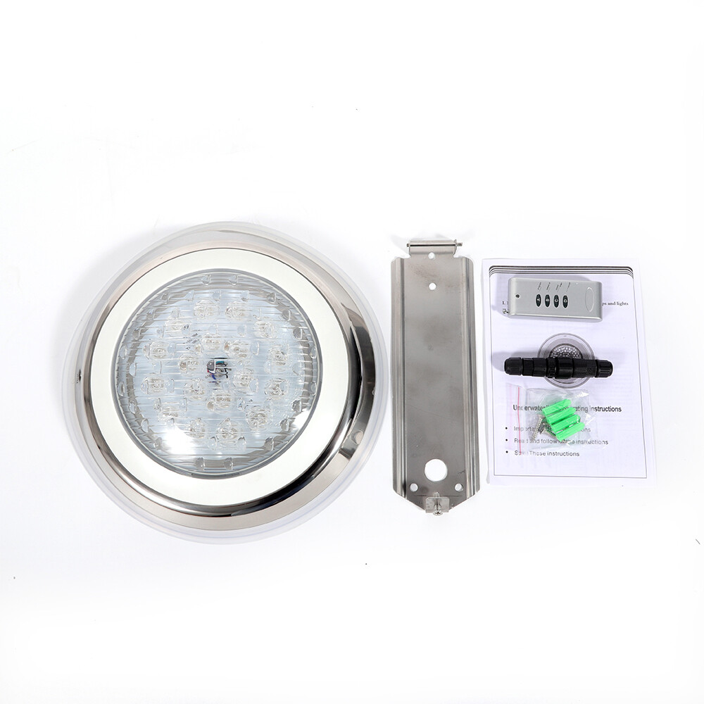 54W RGB LED Swimming Pool Light Underwater SPA Waterproof Lamp+Remote Control US