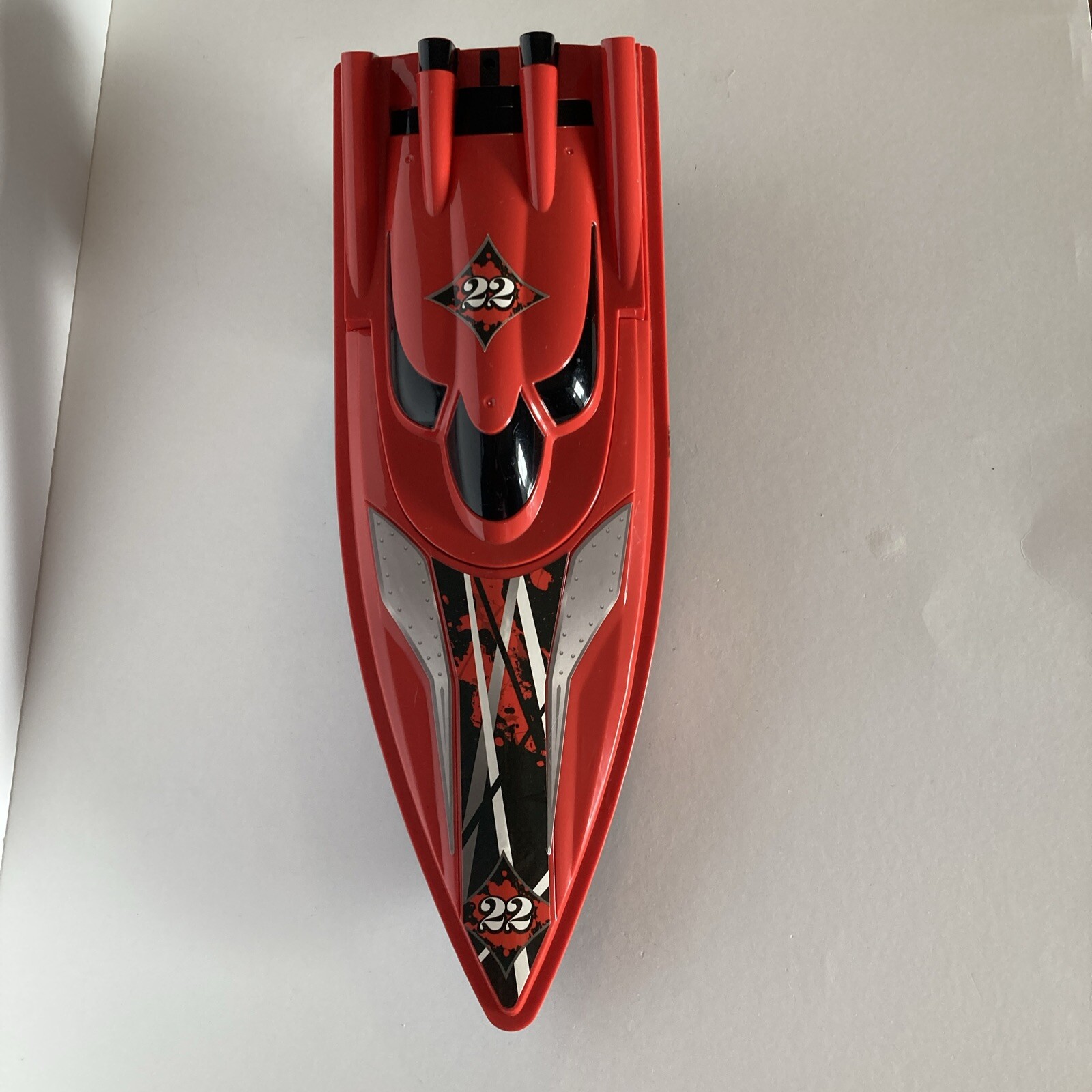 Boat Racers Battery Operated Wireless R/C Radio Control Red Speed Boat No Remote