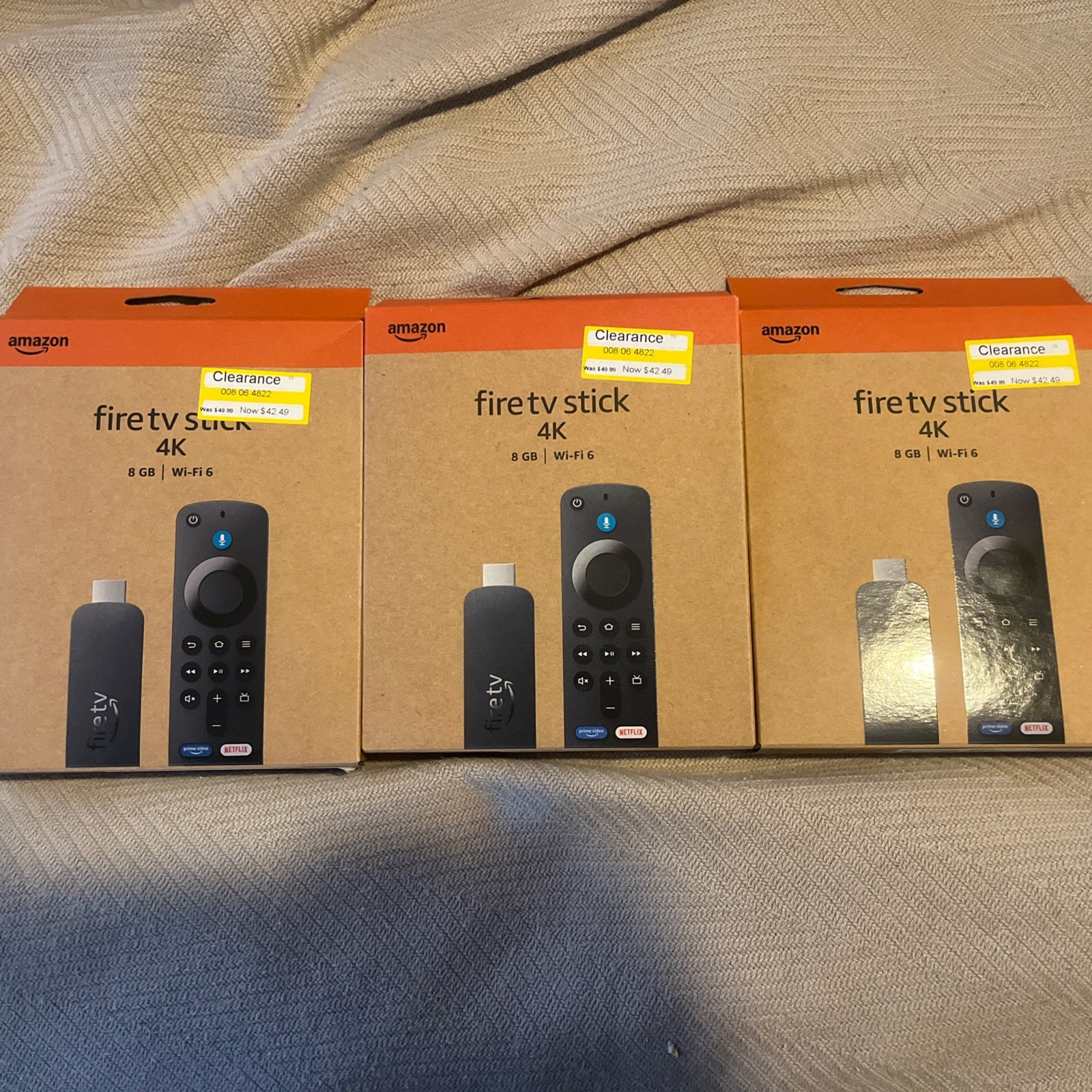 Amazon Fire TV Stick 4K  Streaming Device w/ Alexa Voice Remote Lot Of 3 New