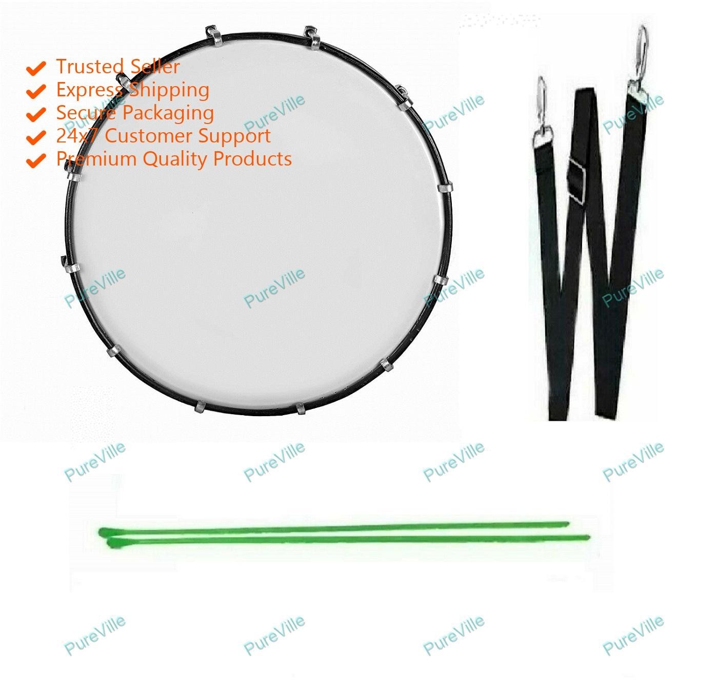 Indian Musical Instrument Stainless Steel Nasik Tasha Drum With Bag and Stick
