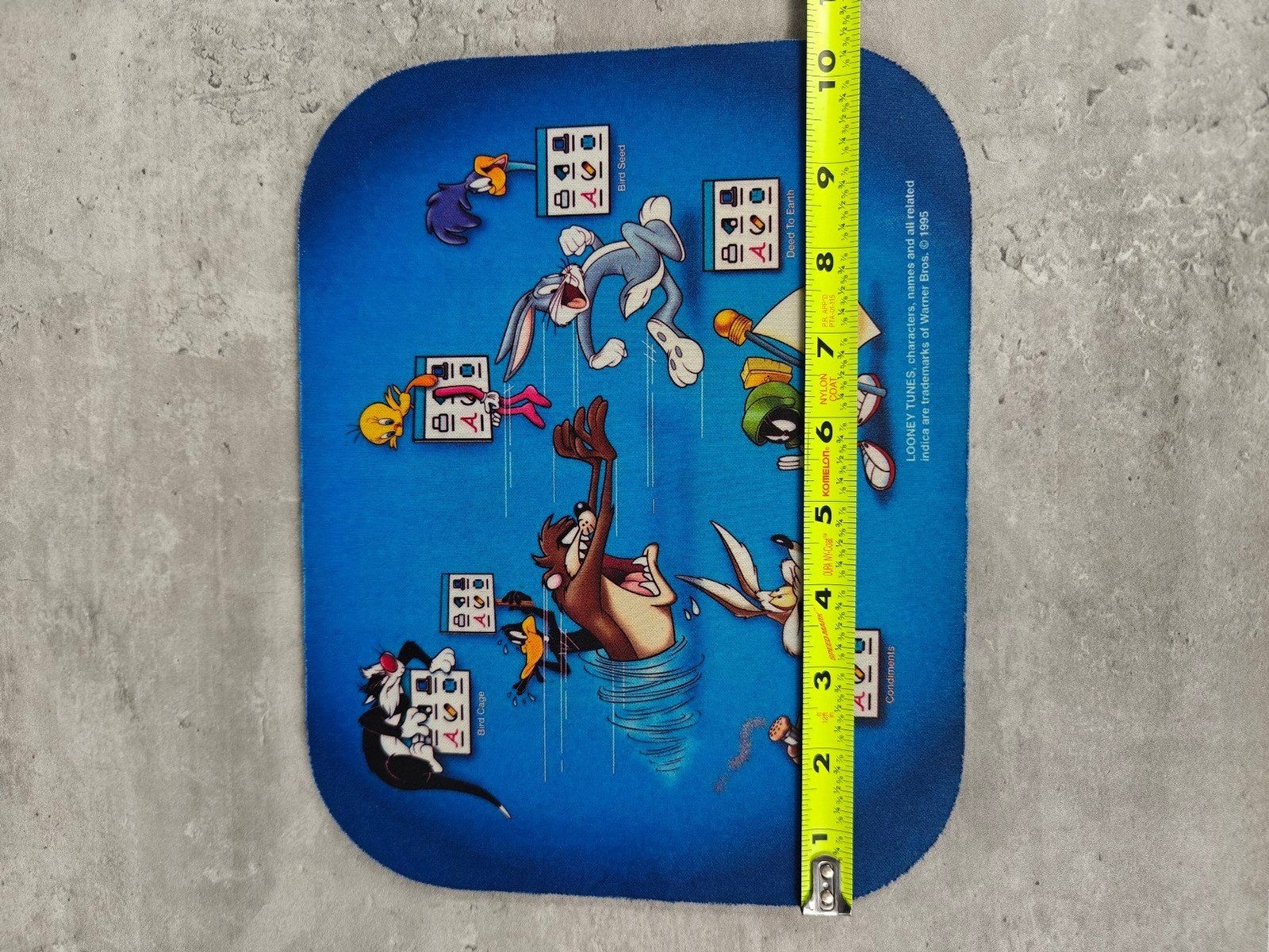 Vintage Looney Tunes Mousepad 1995 Computer Accessory 10x8