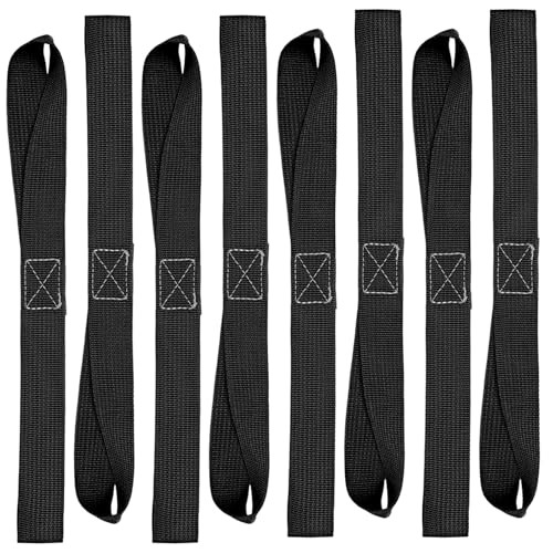 Soft Loop Tie Down Straps, 440Lbs Load Capacity Loops 661Lbs 8 PCS Black