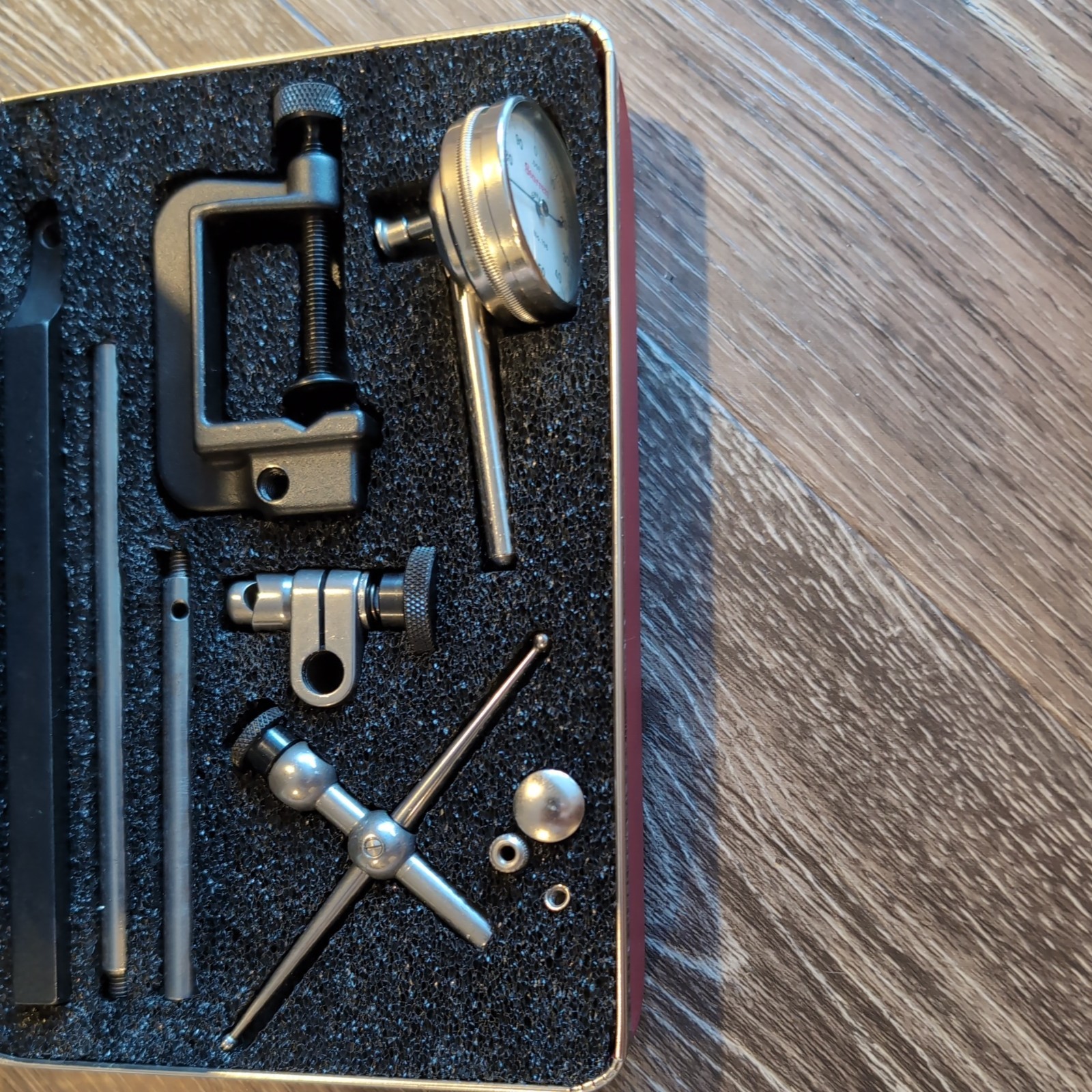 Starrett 196 Dial Indicator Set .001" w/ back plunger