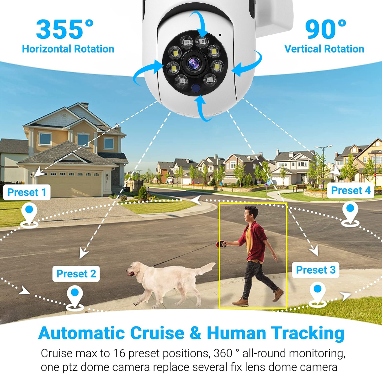 1-4Pack Wireless 5G WiFi Security Camera System Smart Outdoor Night Vision 1080P