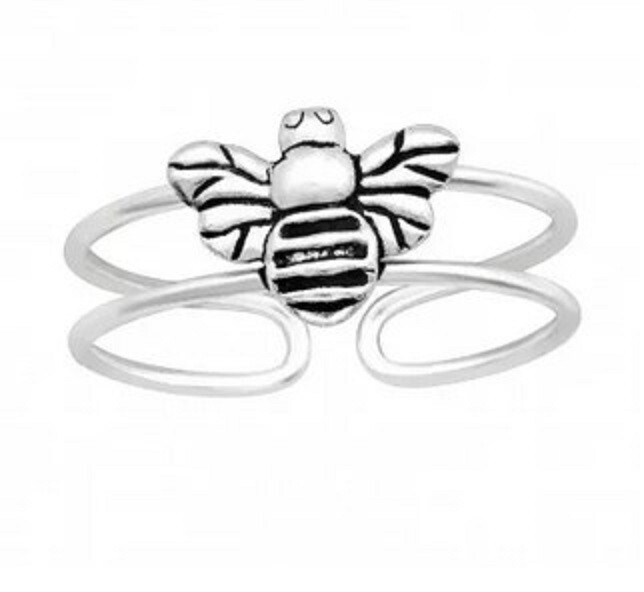 Bumblebee sterling silver toe rings