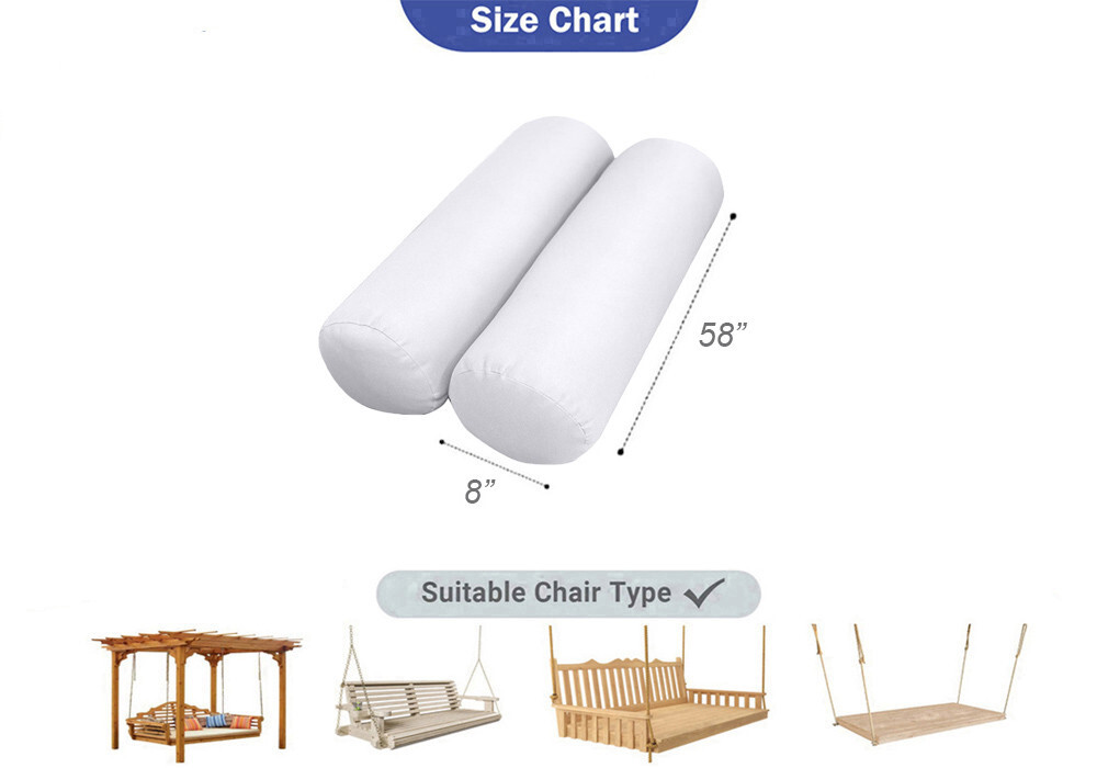 |COVER ONLY| STYLE 5 Queen Bolster Pillow Daybed Porch Swing Pipe Trim AD101