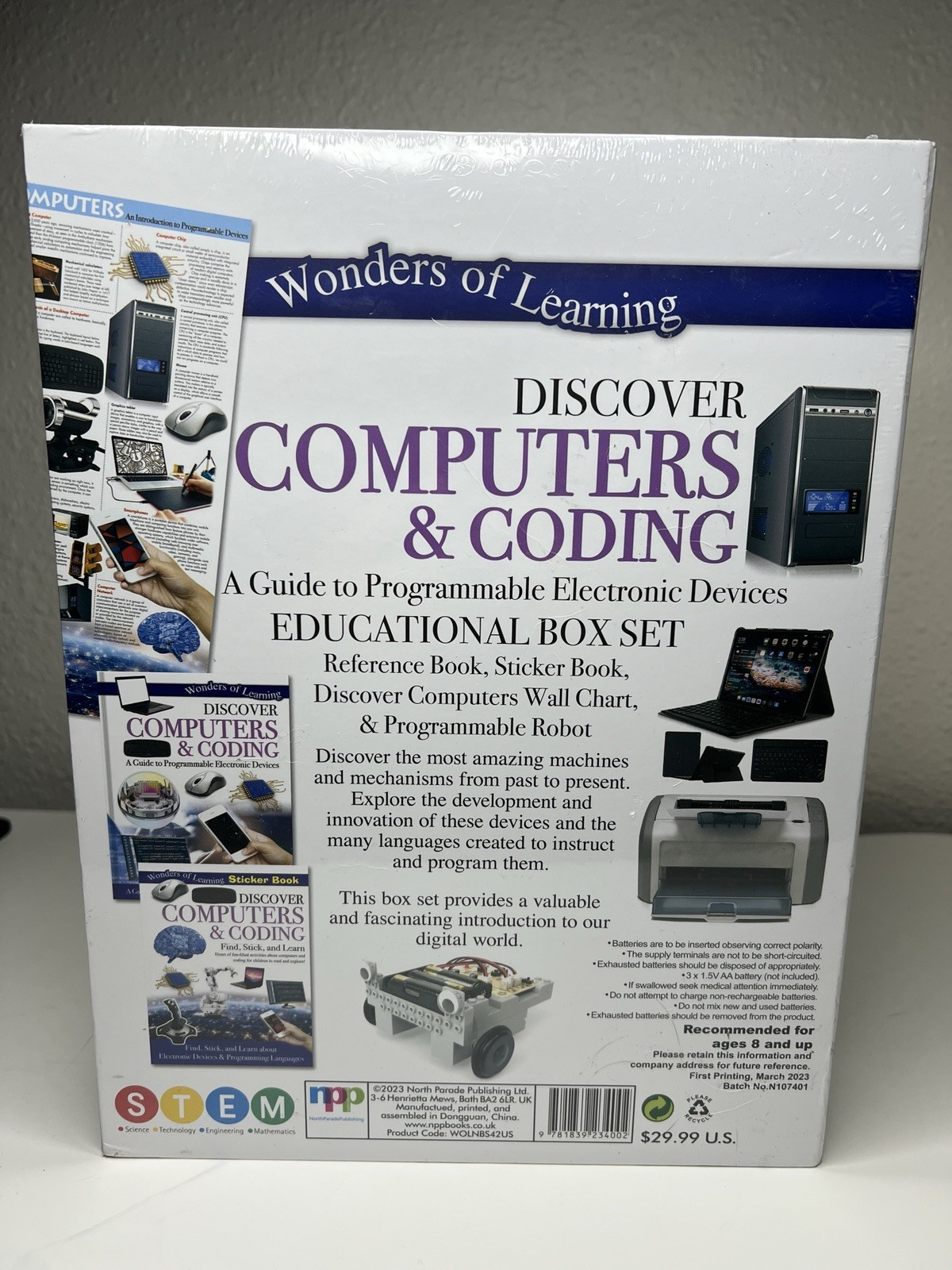 STEM Discover Computers & Coding: Complete Educational Kit w/ Robot & Guide
