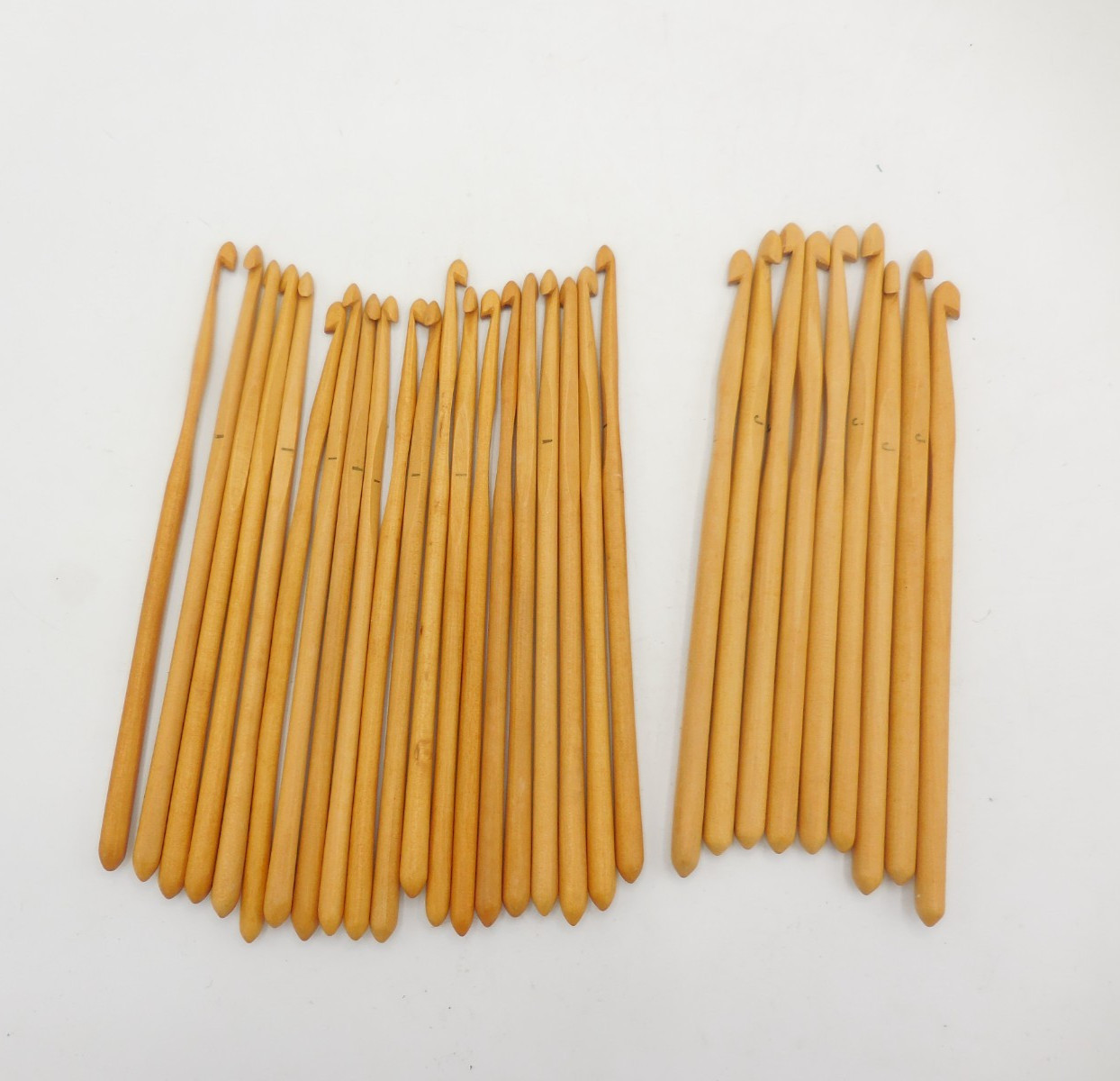 Lot of 29 Wood Crochet Hooks I and J